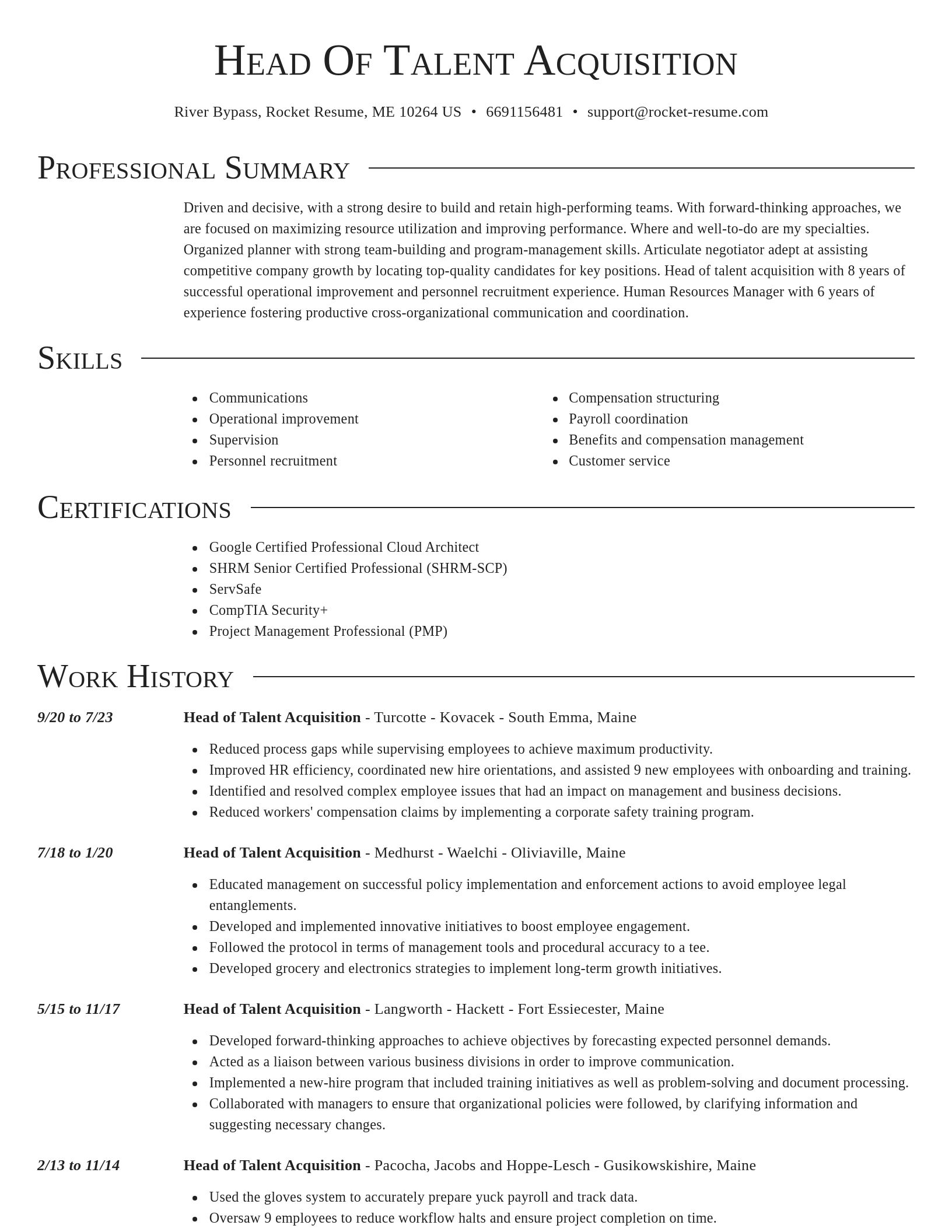 Director resume template