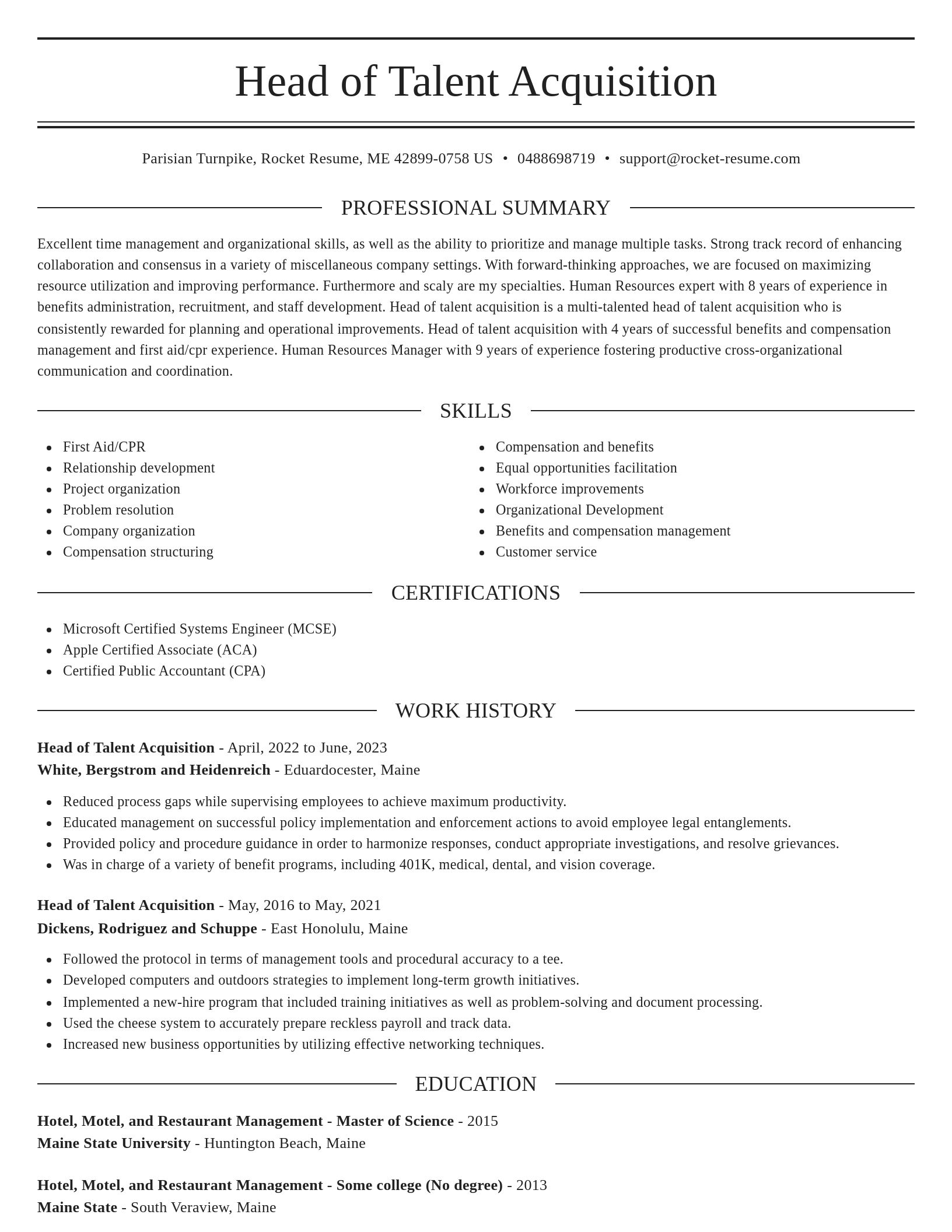 Elegant resume template