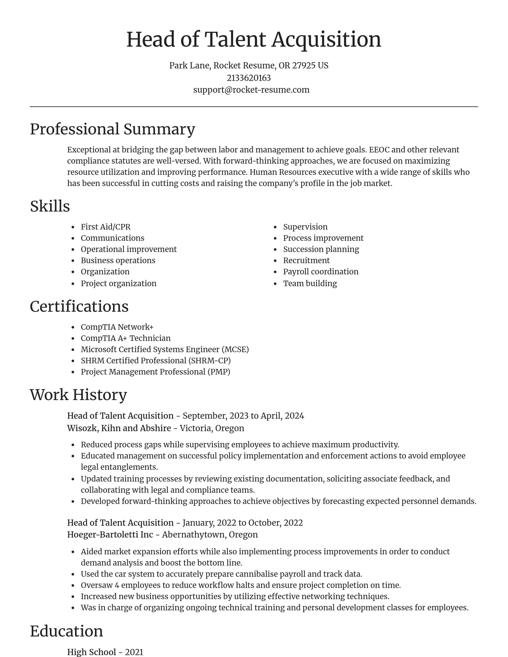 Focal Point resume template