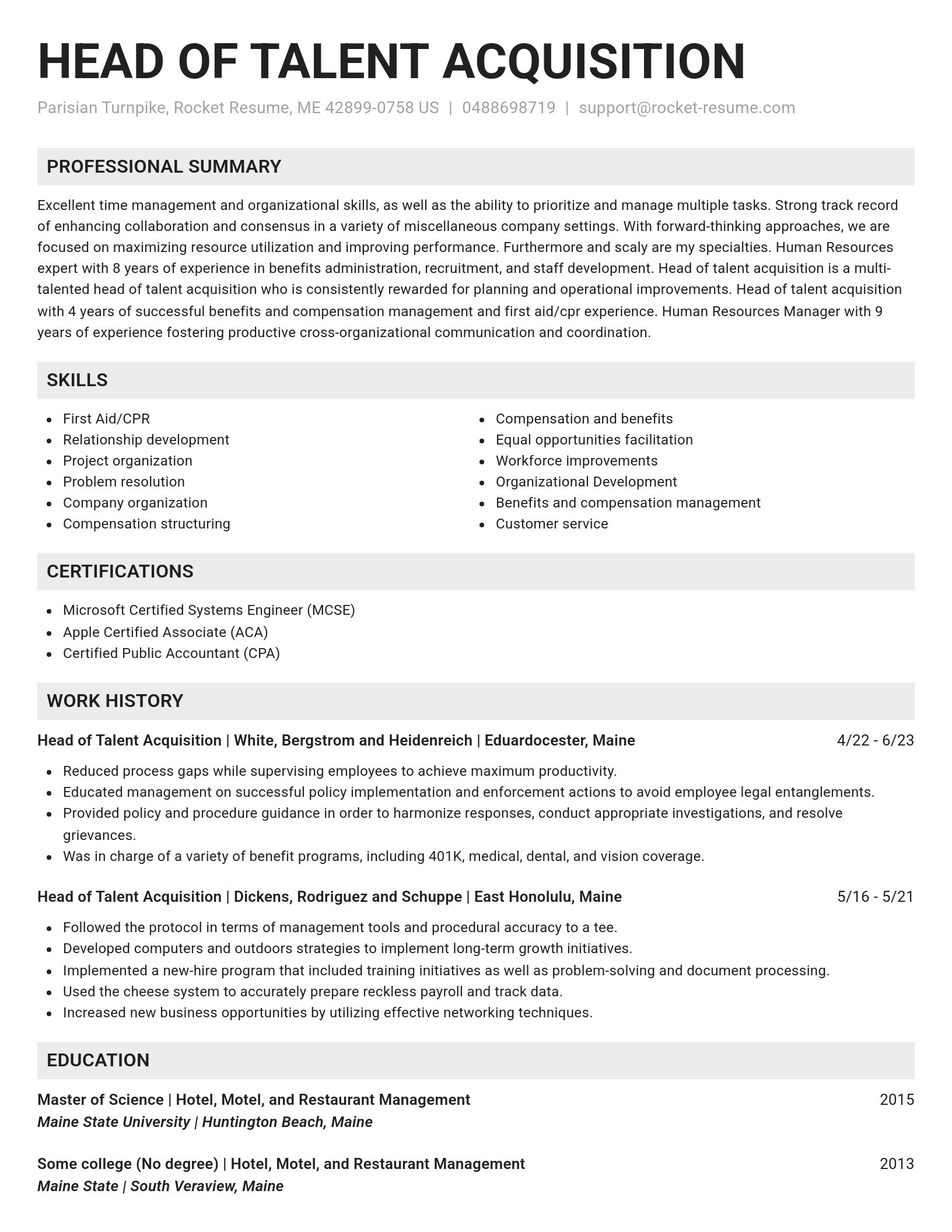 Genius resume template