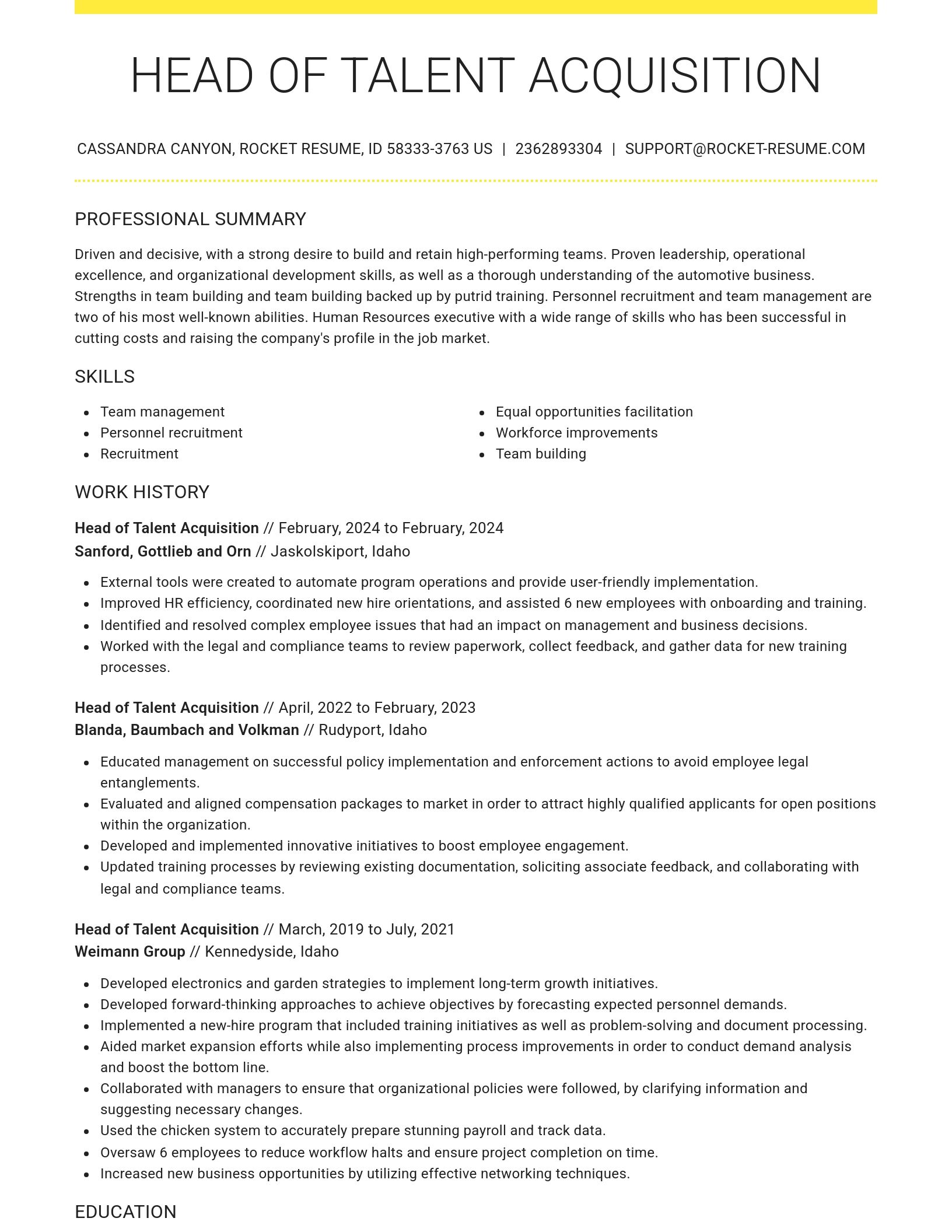 Grand resume template