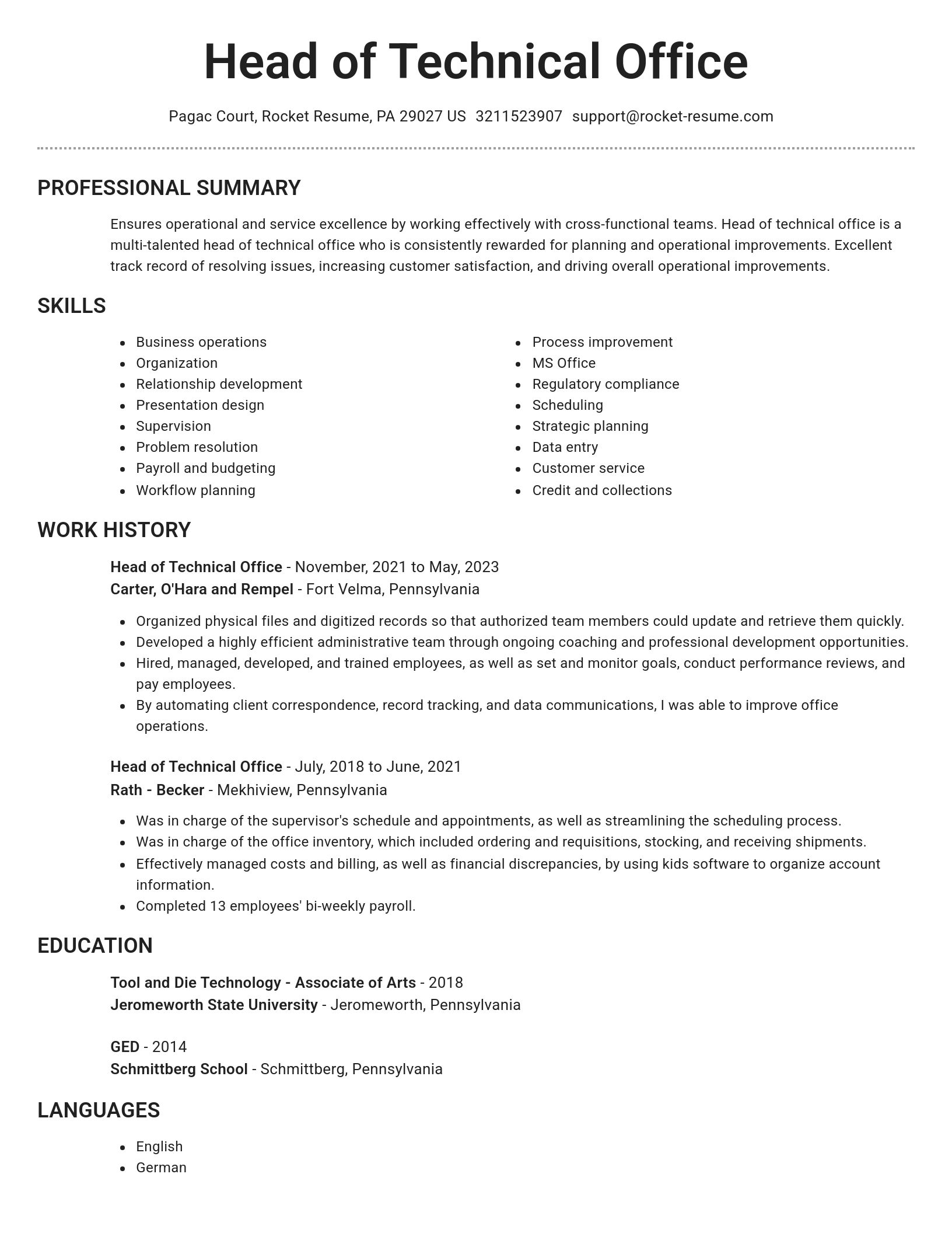 Brilliant resume template