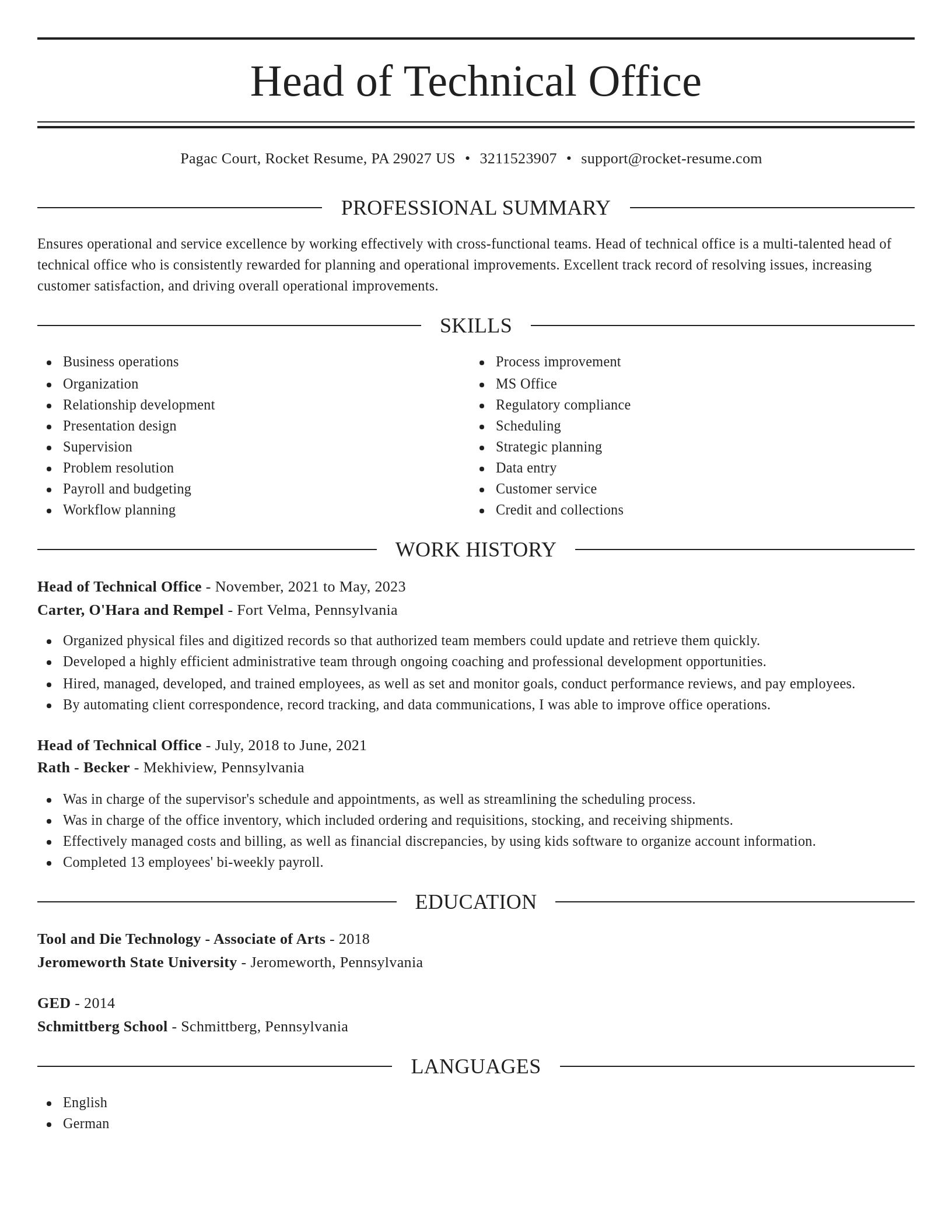 Elegant resume template