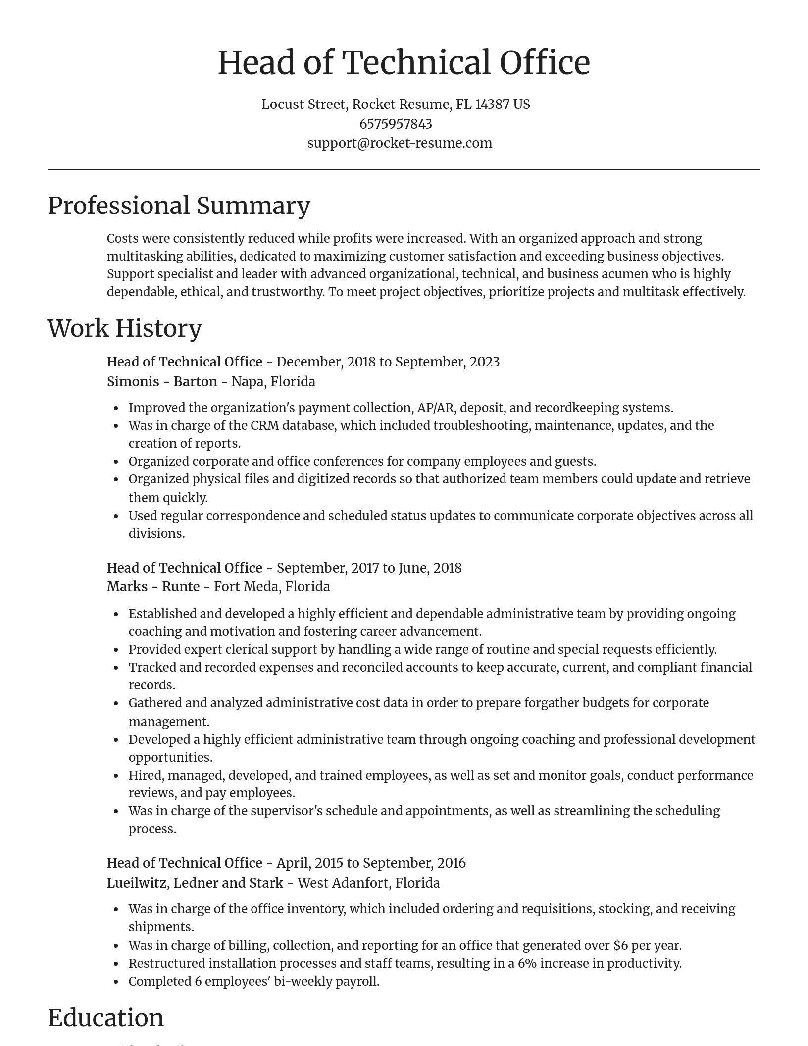 Focal Point resume template