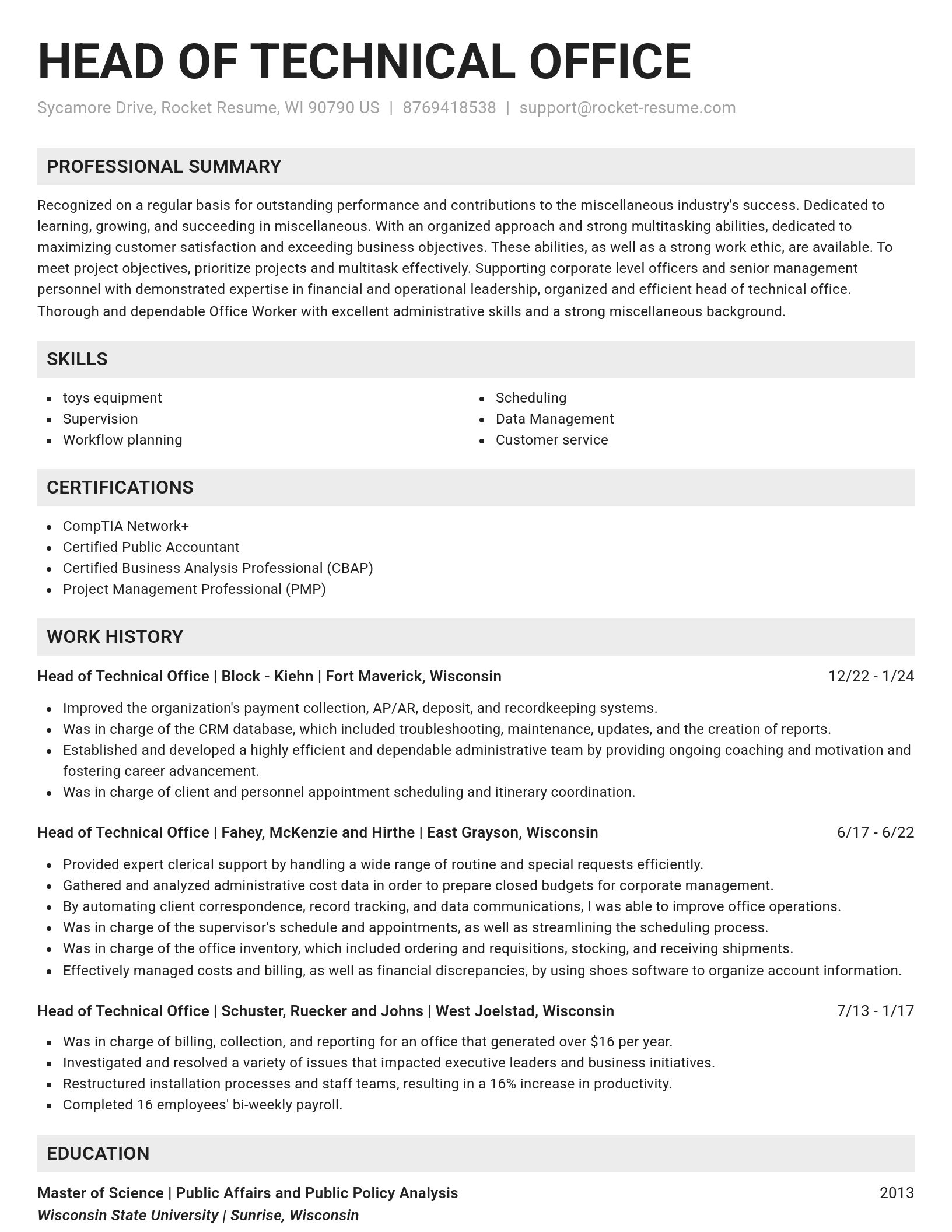 Genius resume template
