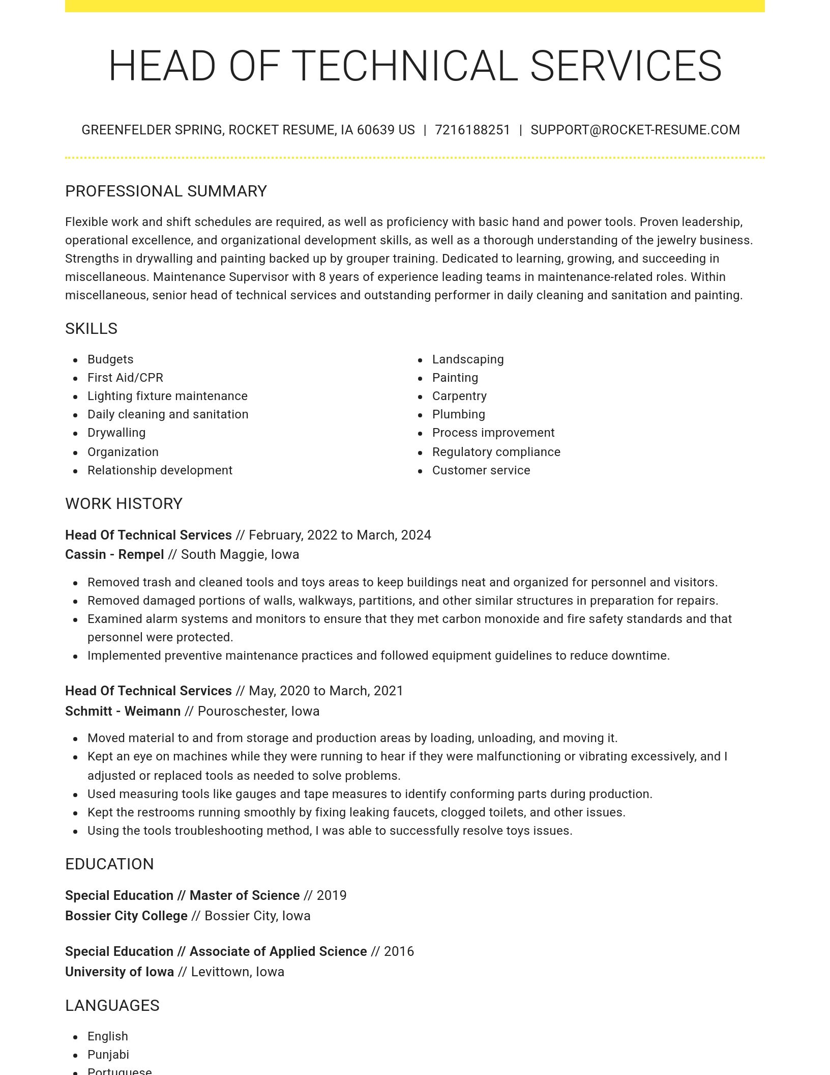 Grand resume template