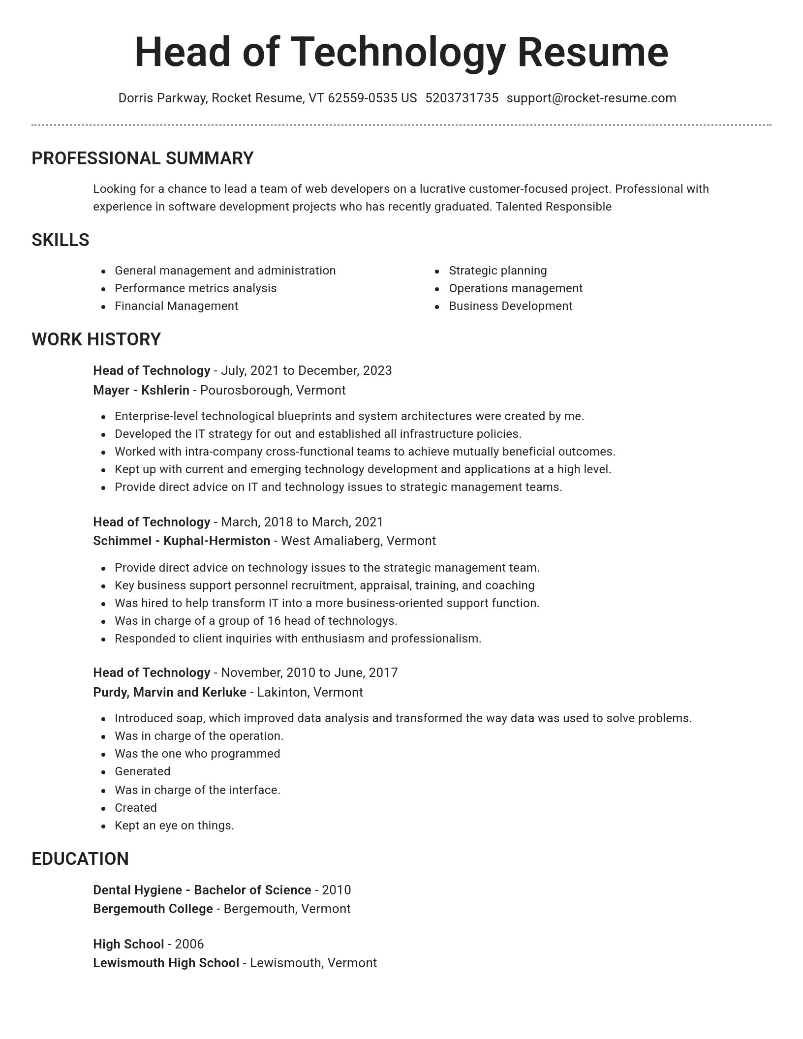 Brilliant resume template