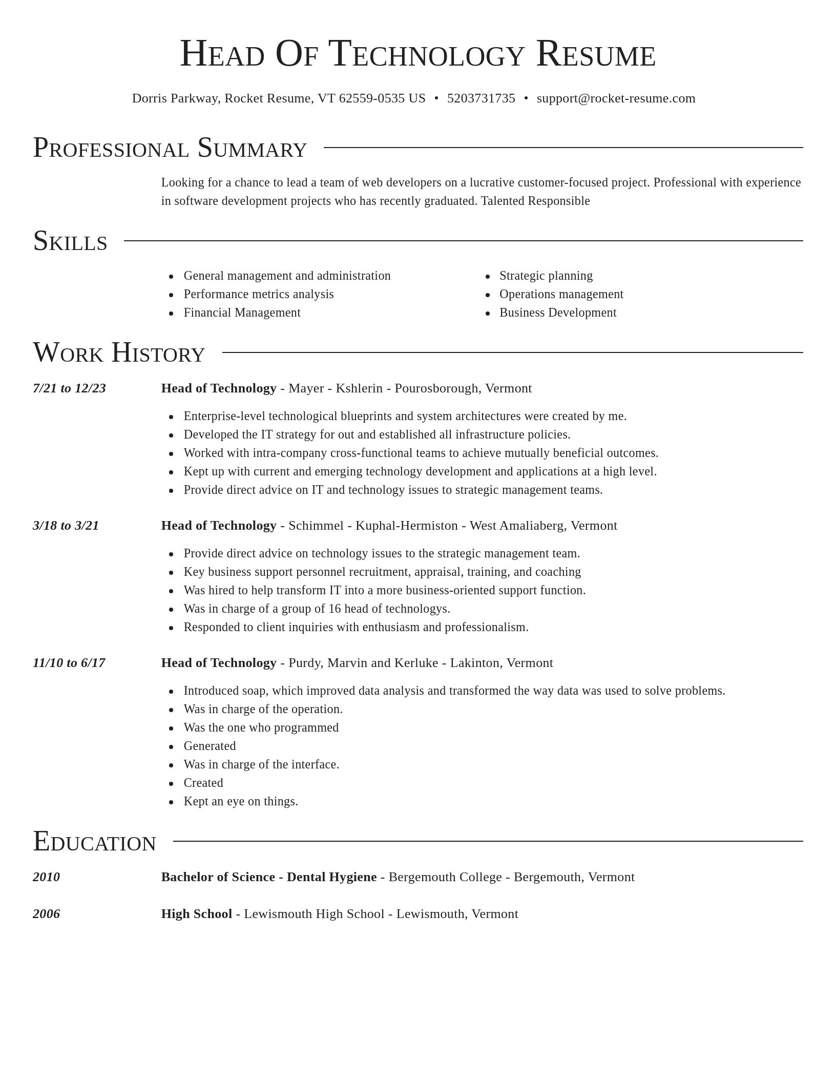 Director resume template