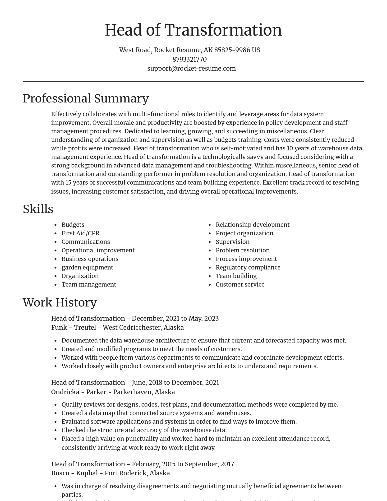 Focal Point resume template