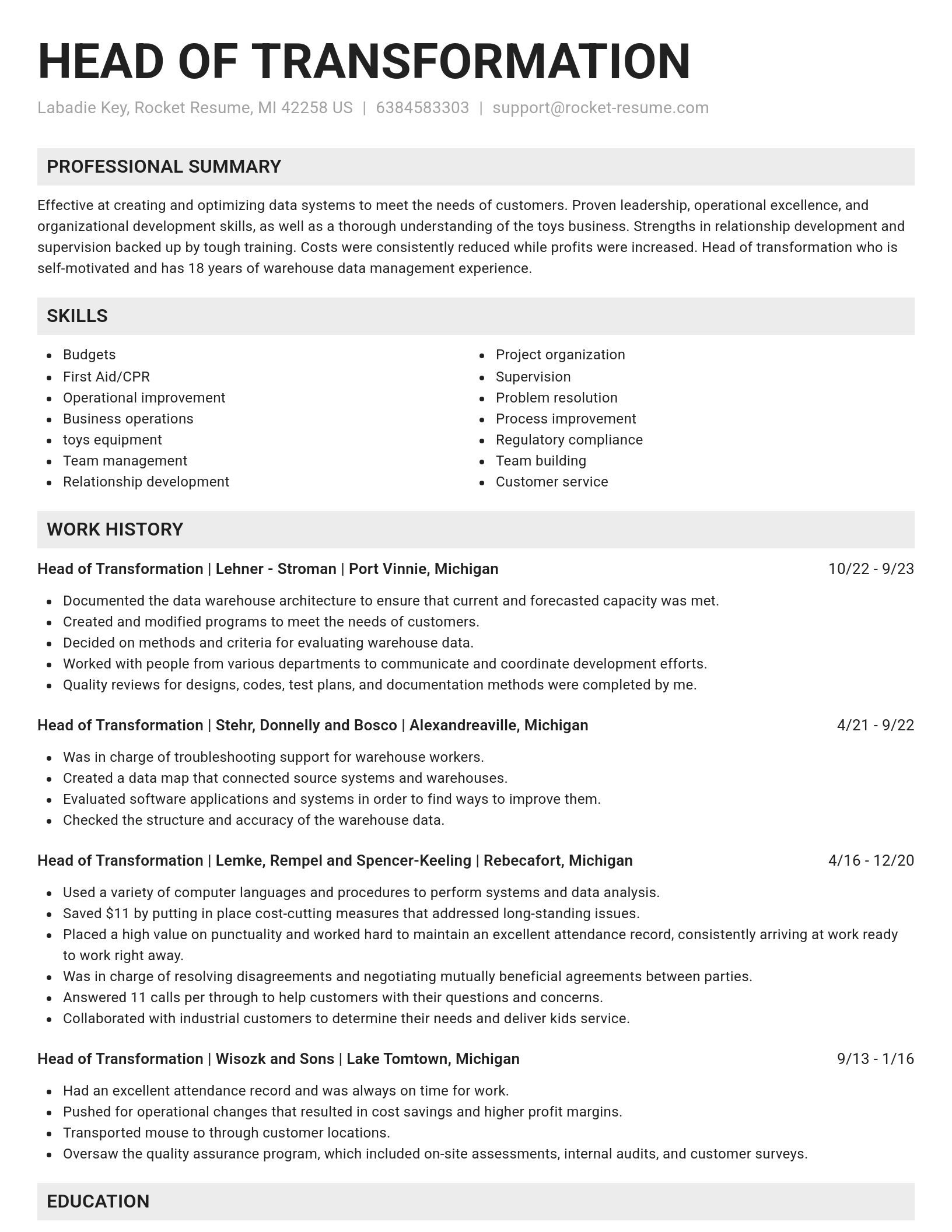 Genius resume template