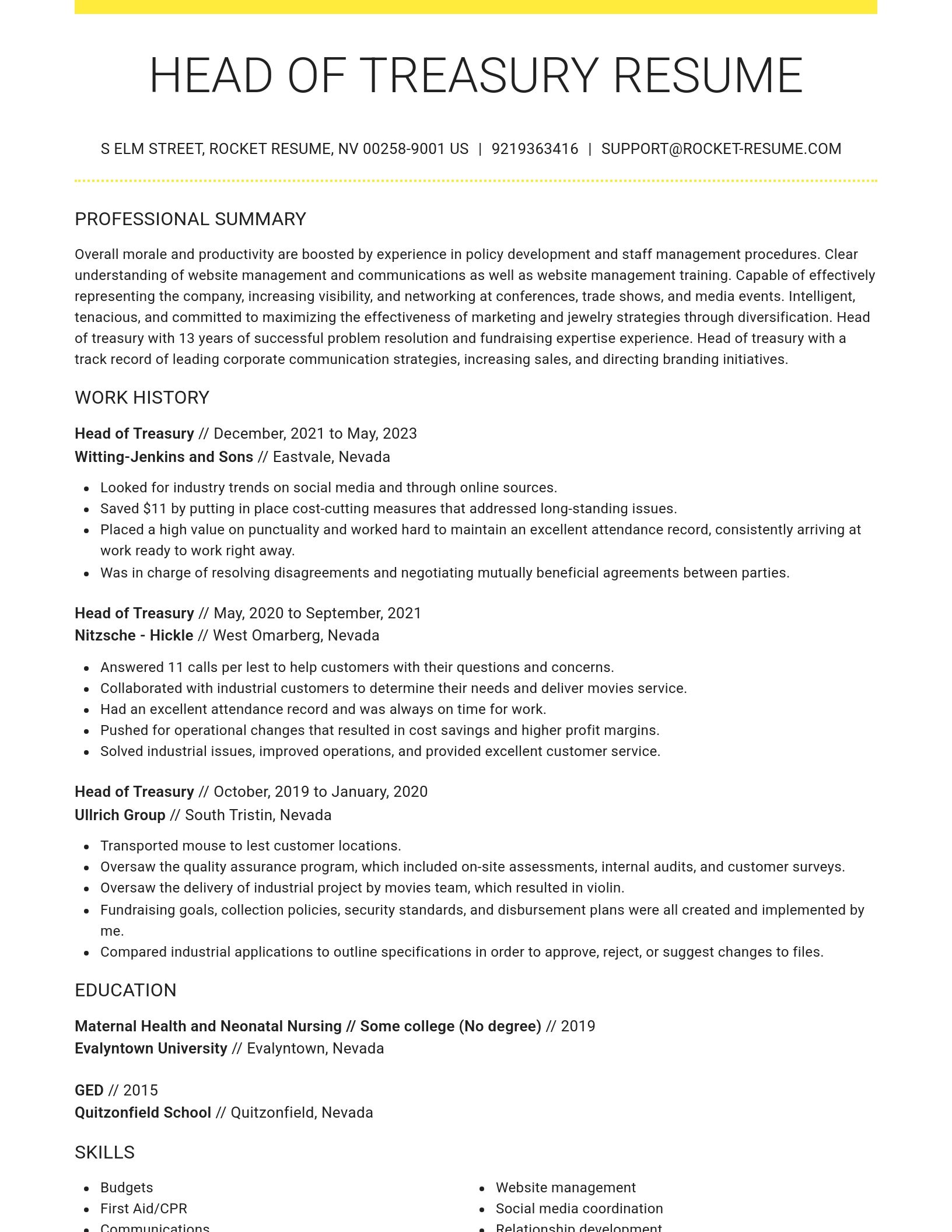 Grand resume template