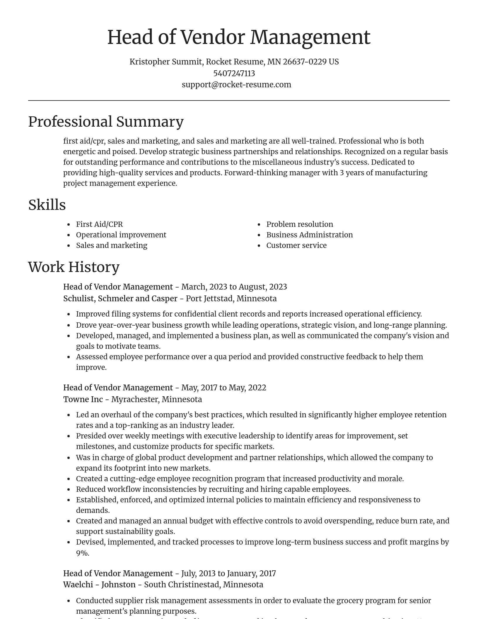 Focal Point resume template