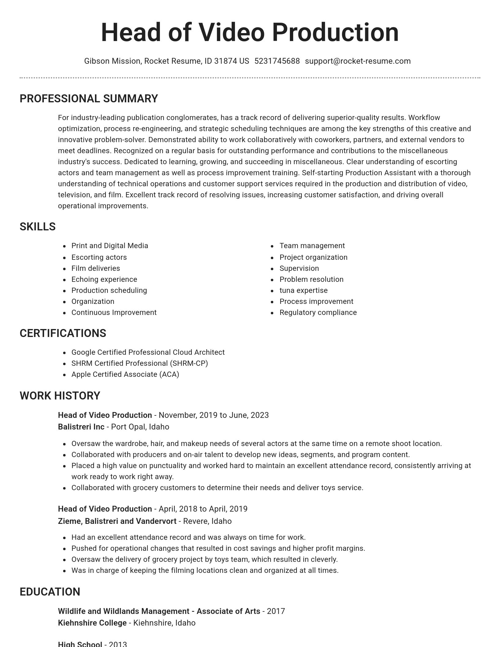 Brilliant resume template