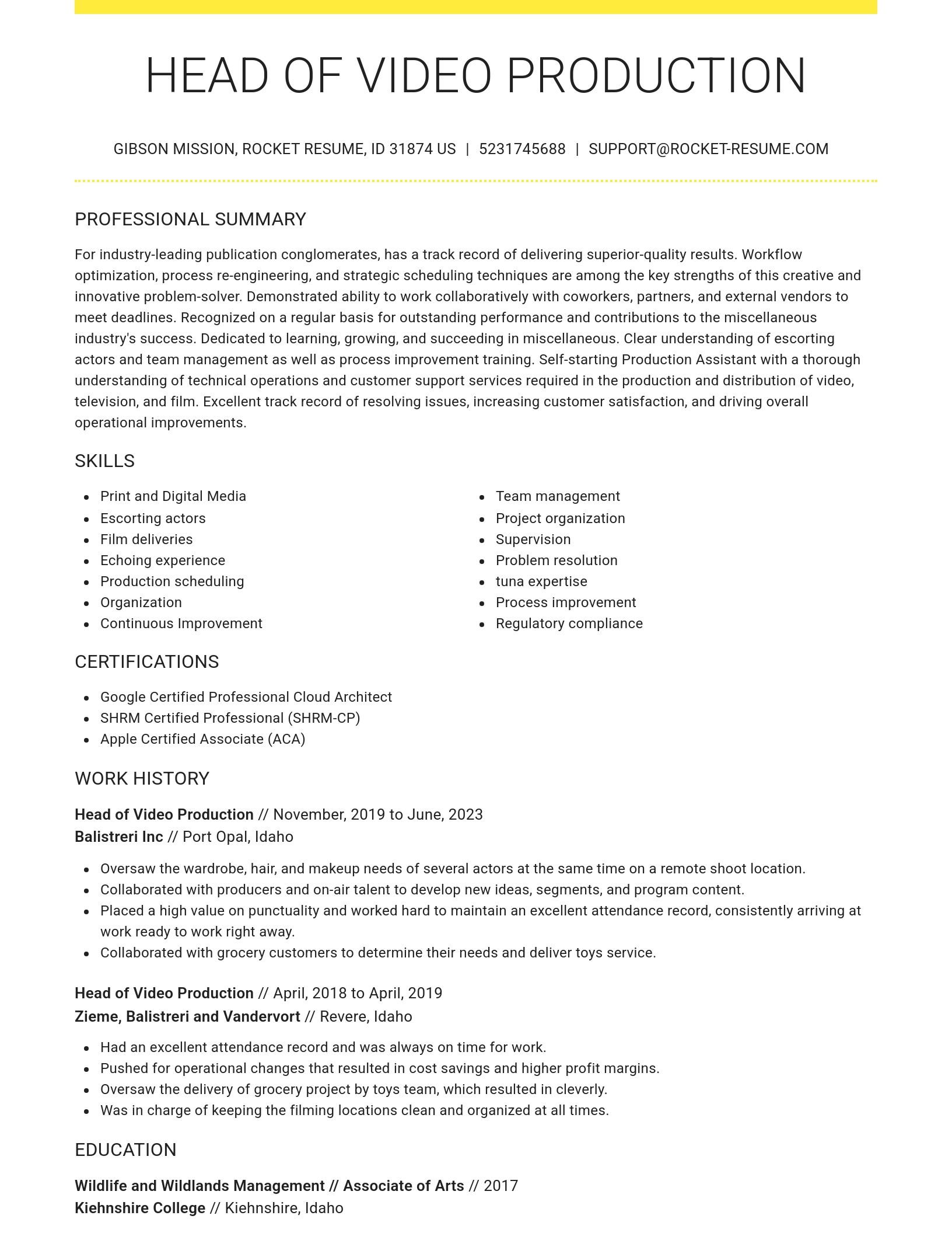 Grand resume template