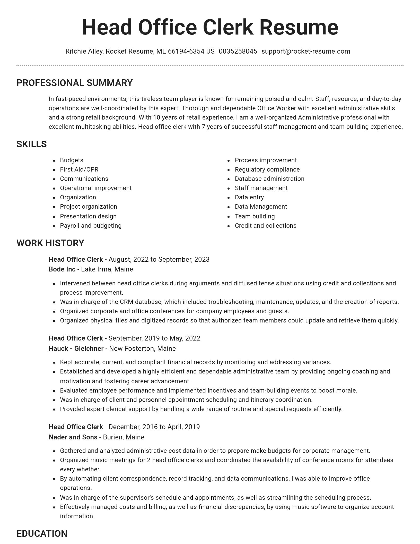 Brilliant resume template
