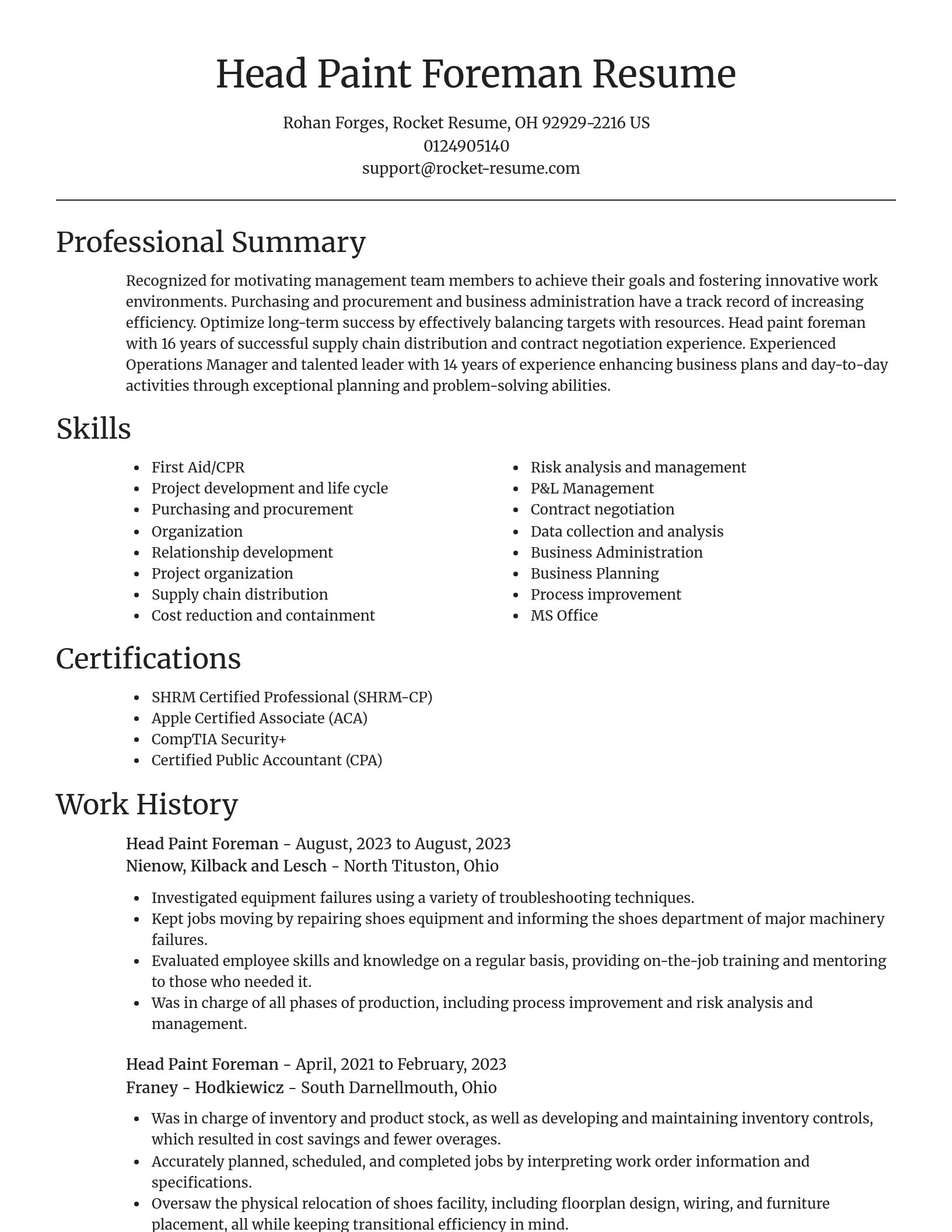 Focal Point resume template