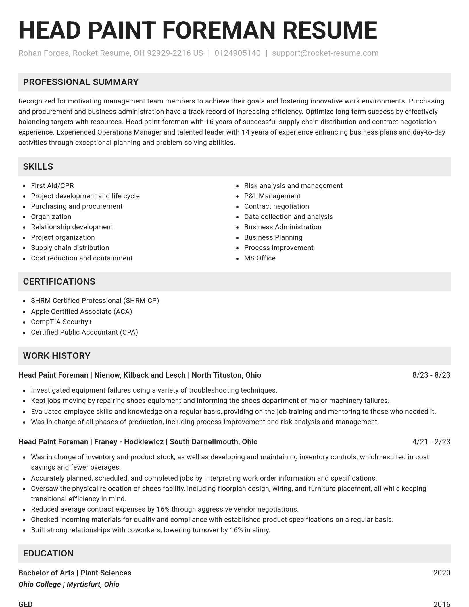 Genius resume template