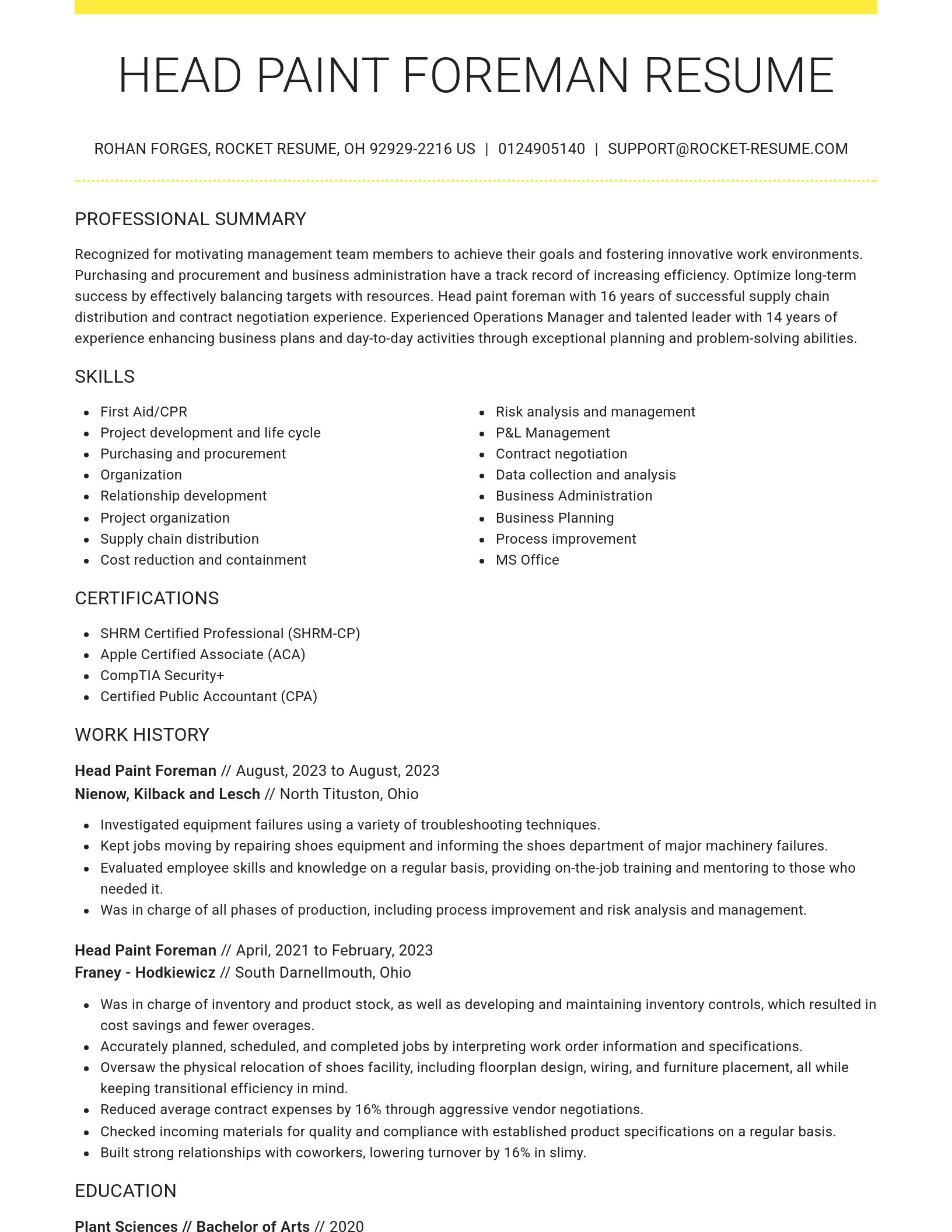 Grand resume template