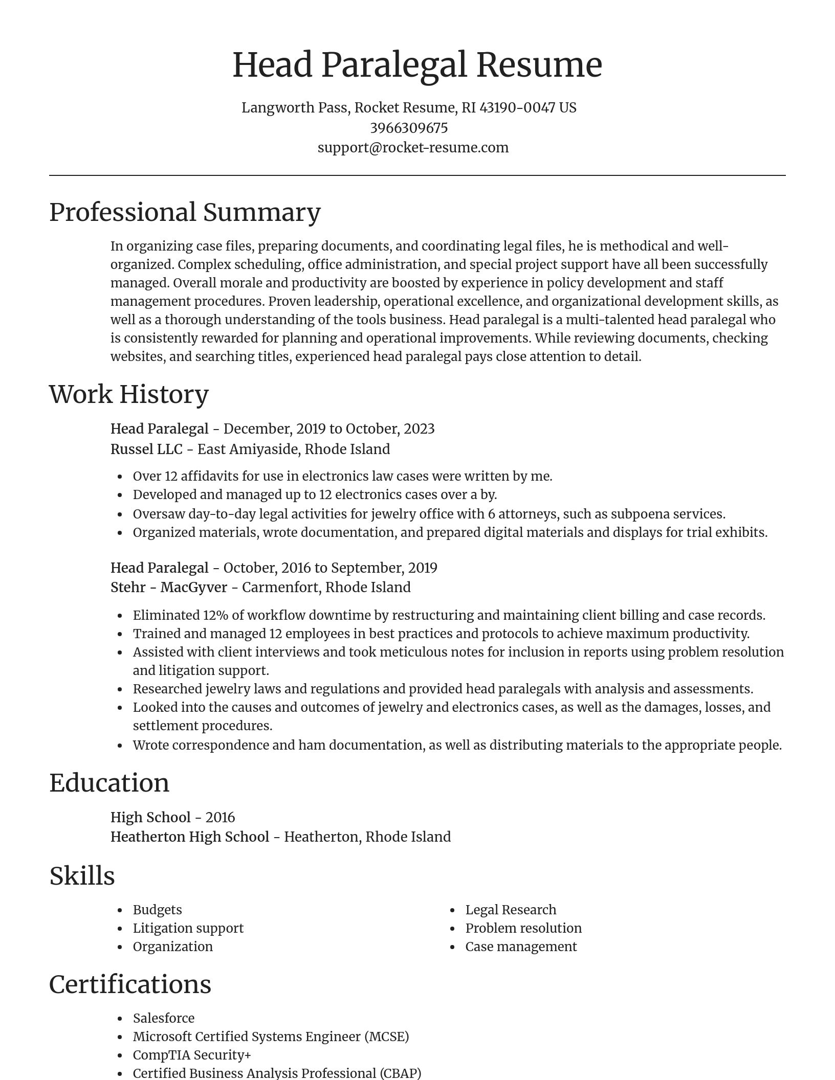 Focal Point resume template