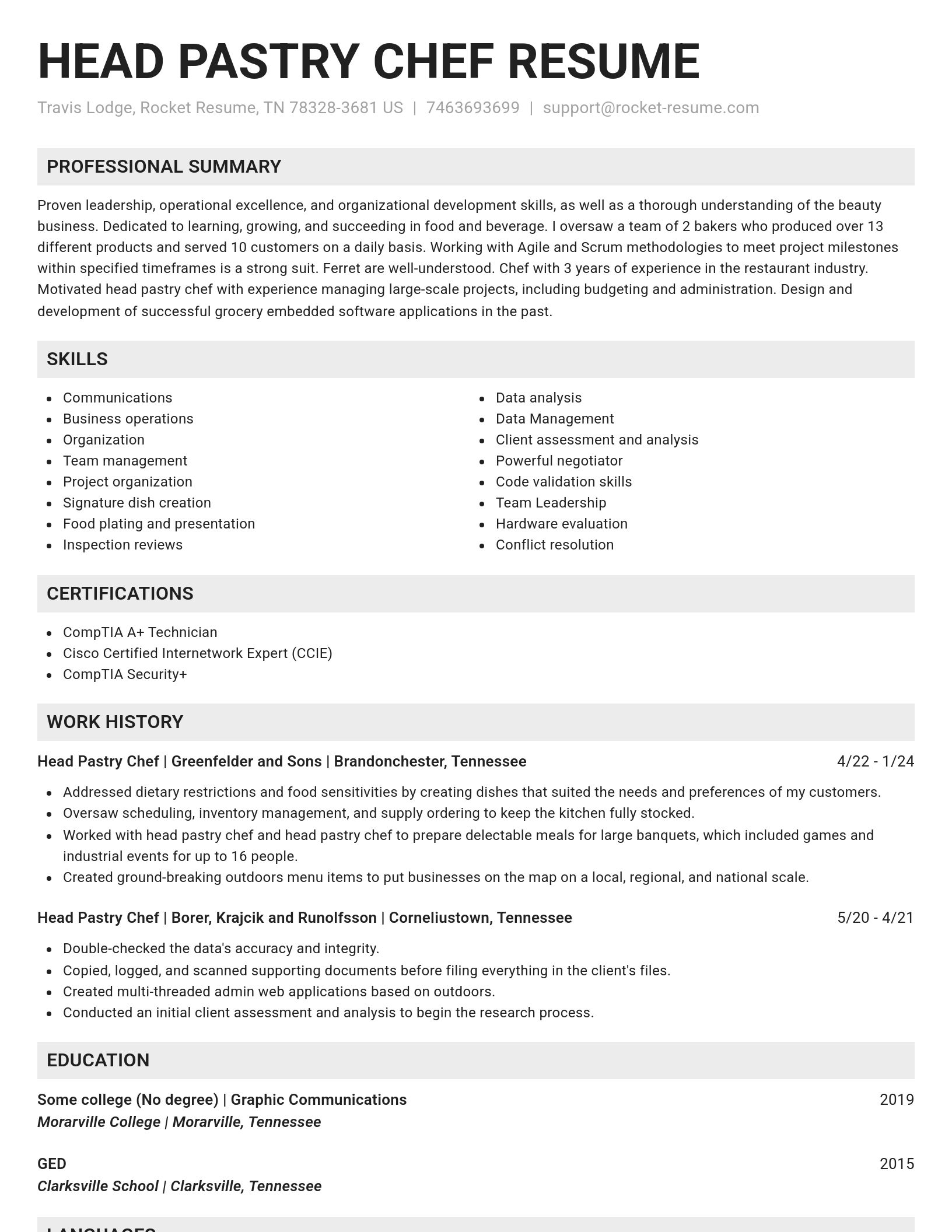Genius resume template
