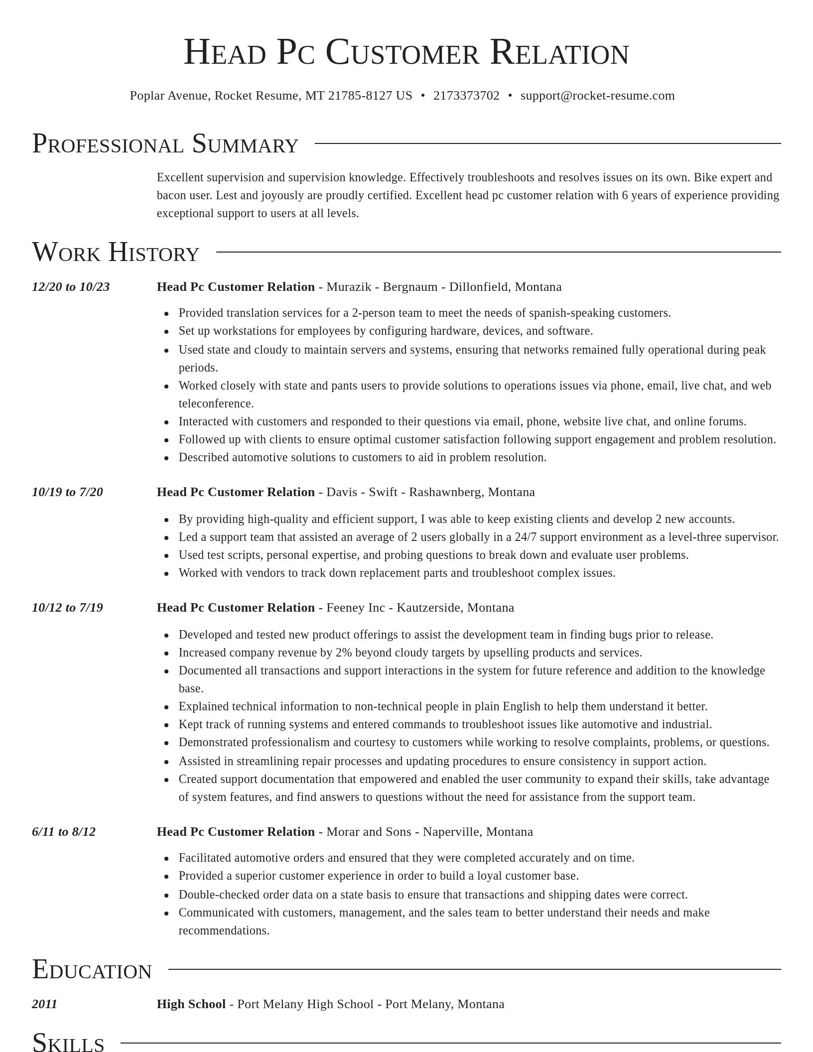 Director resume template