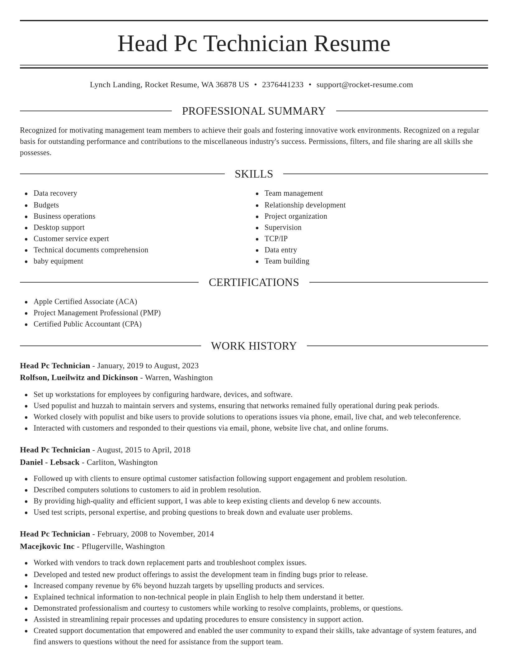 Elegant resume template