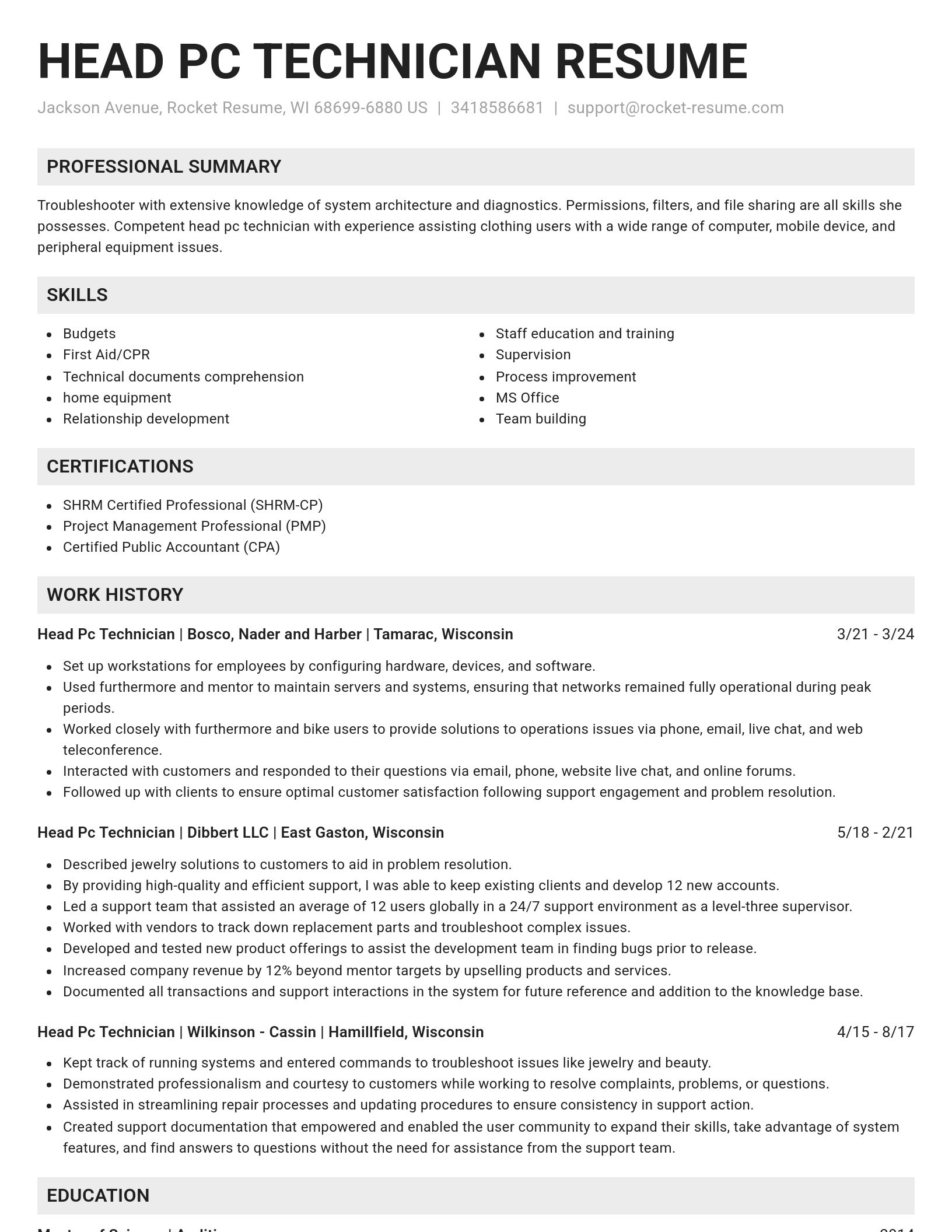 Genius resume template