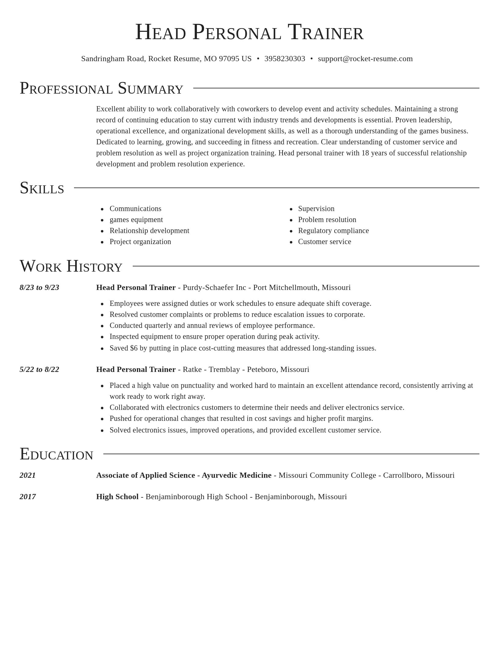 Director resume template