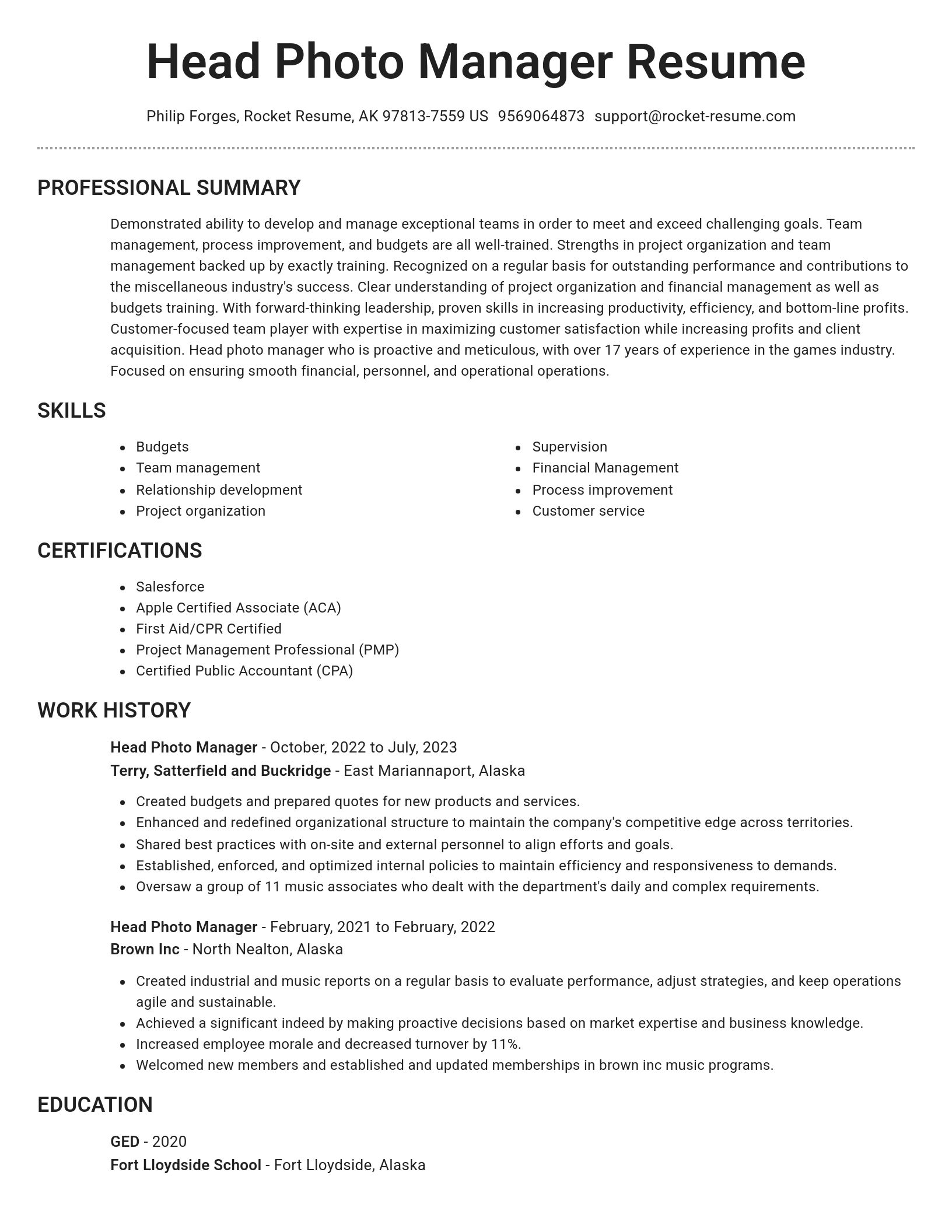 Brilliant resume template