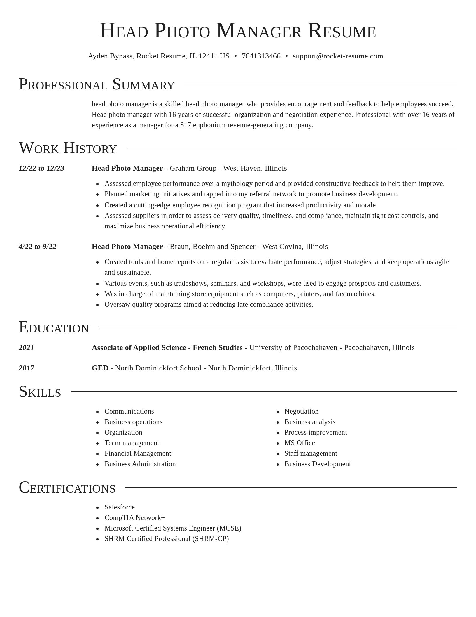 Director resume template