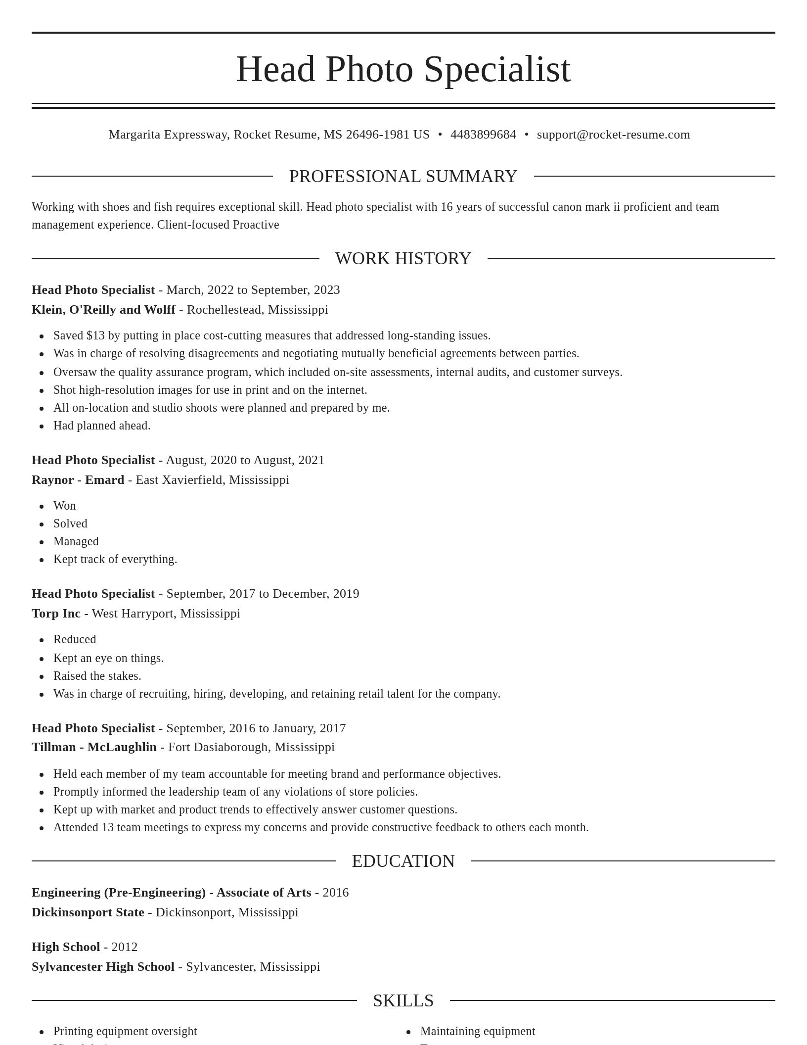 Elegant resume template