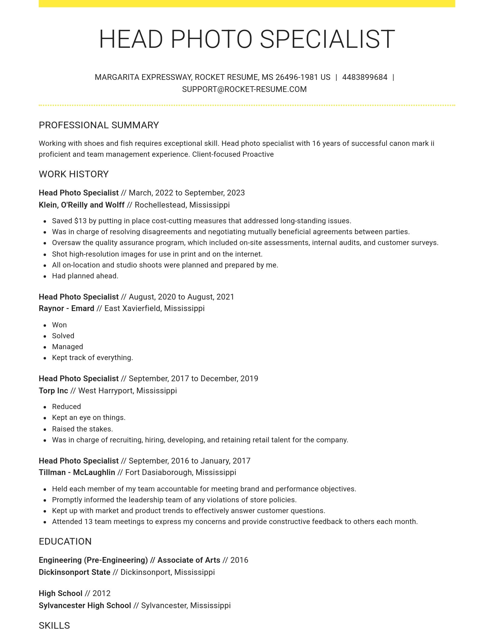 Grand resume template