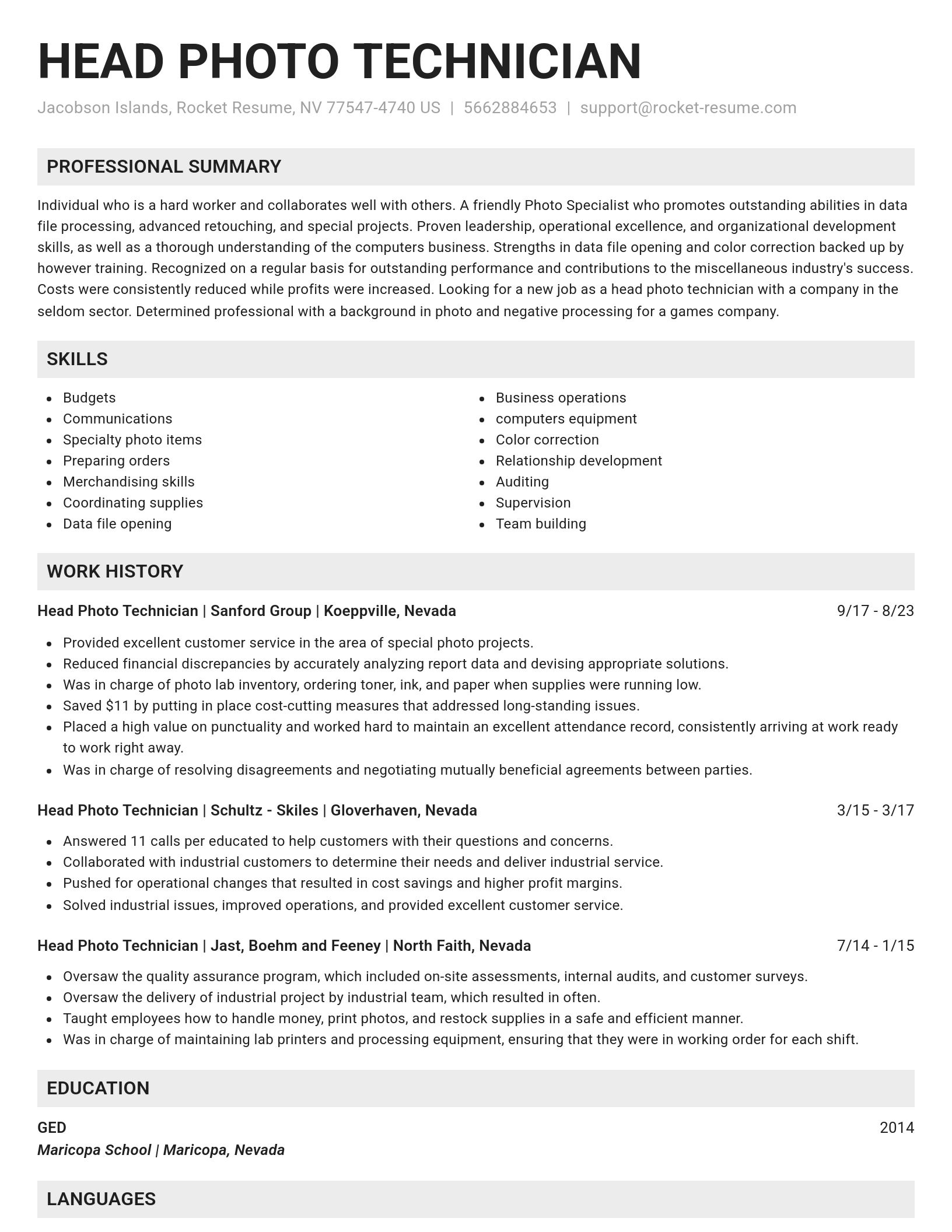 Genius resume template