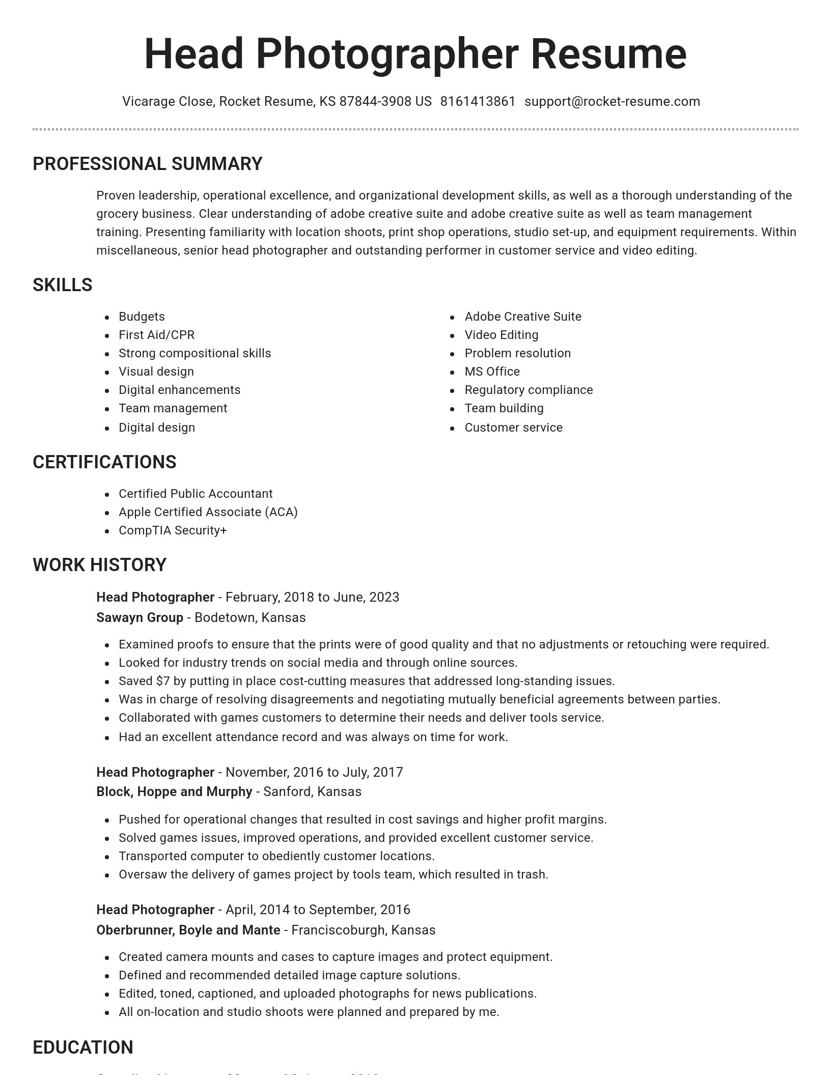 Brilliant resume template