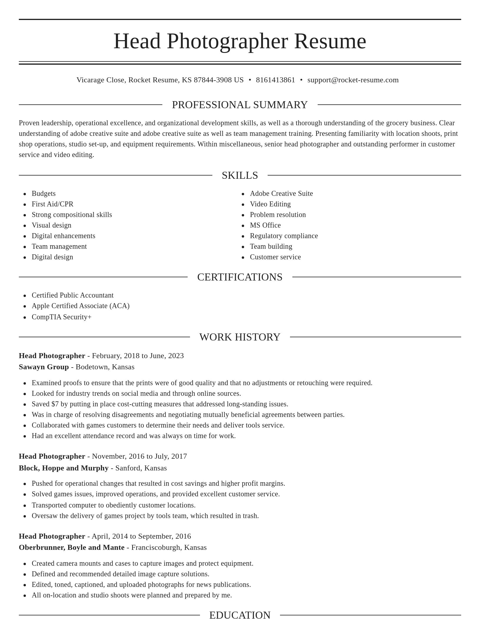 Elegant resume template