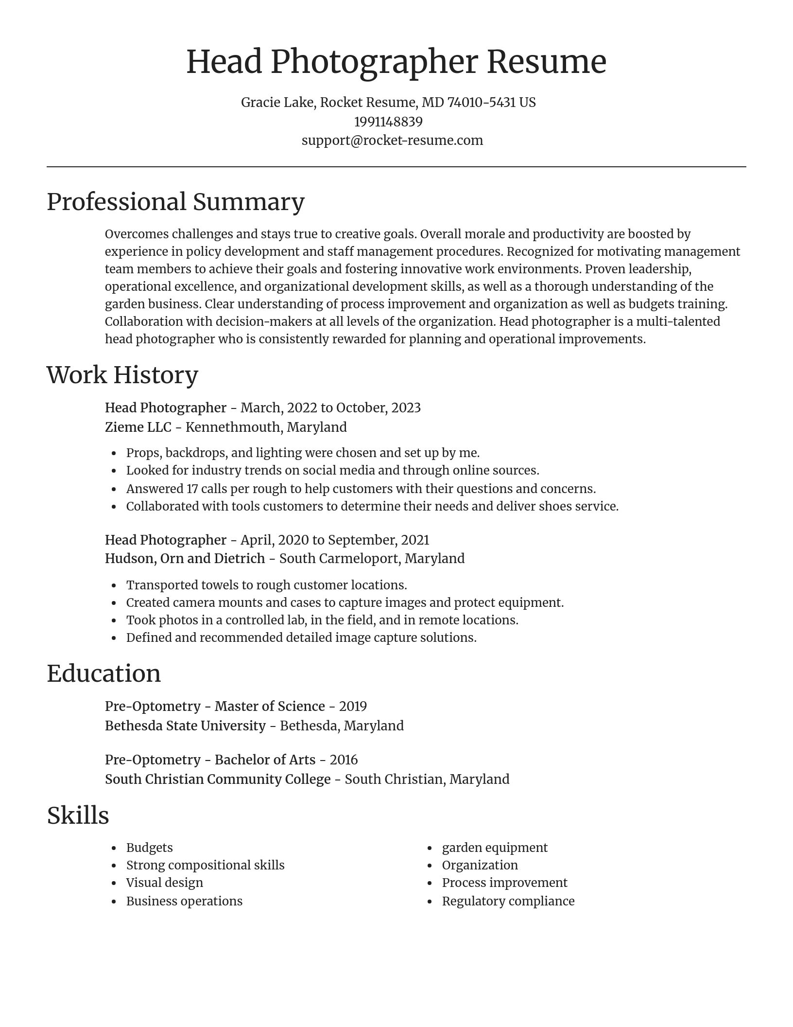 Focal Point resume template