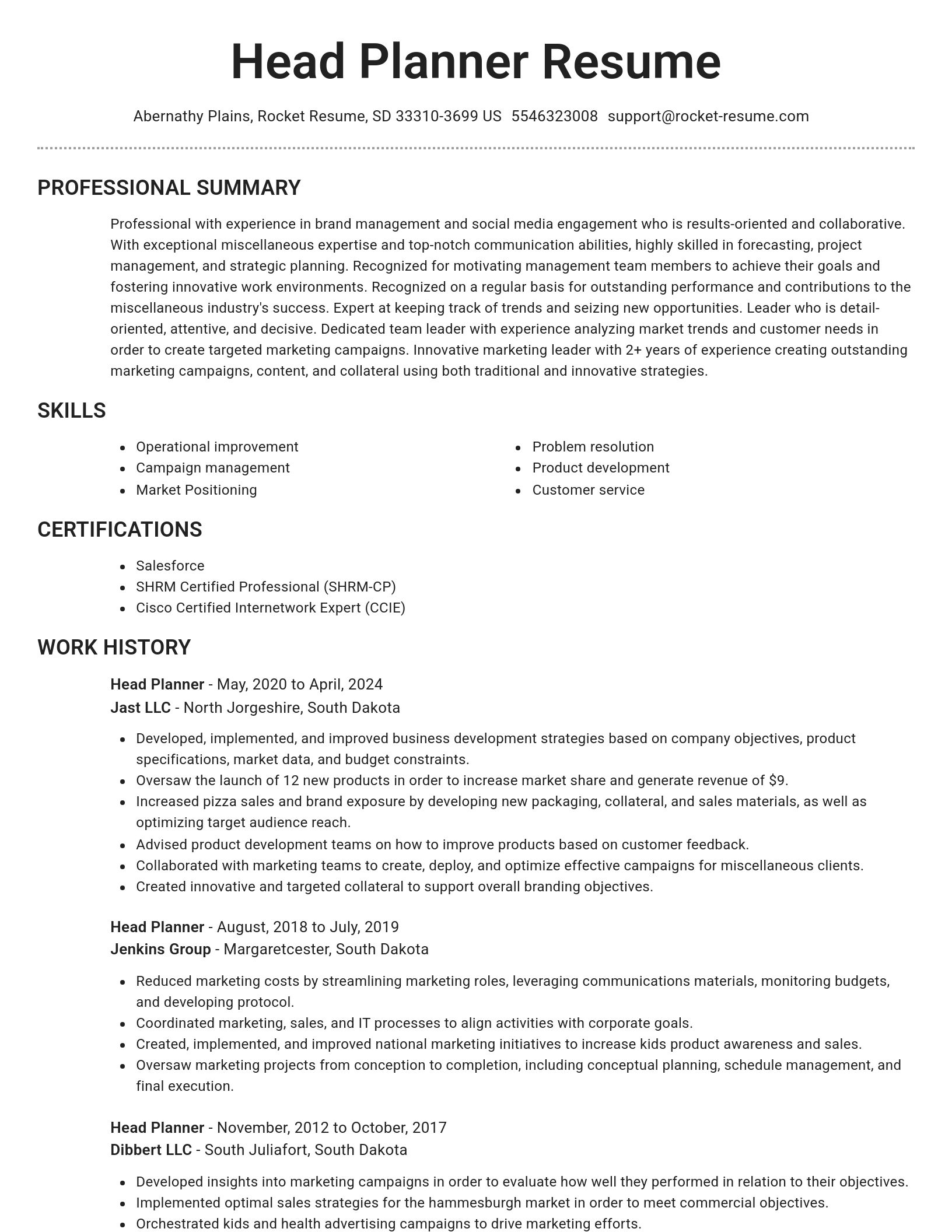 Brilliant resume template