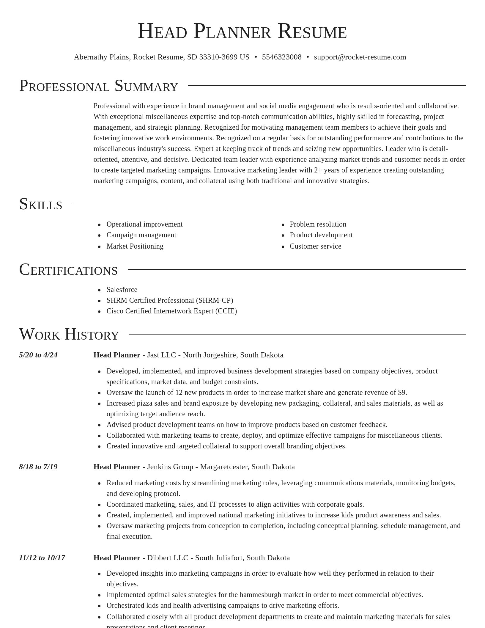 Director resume template