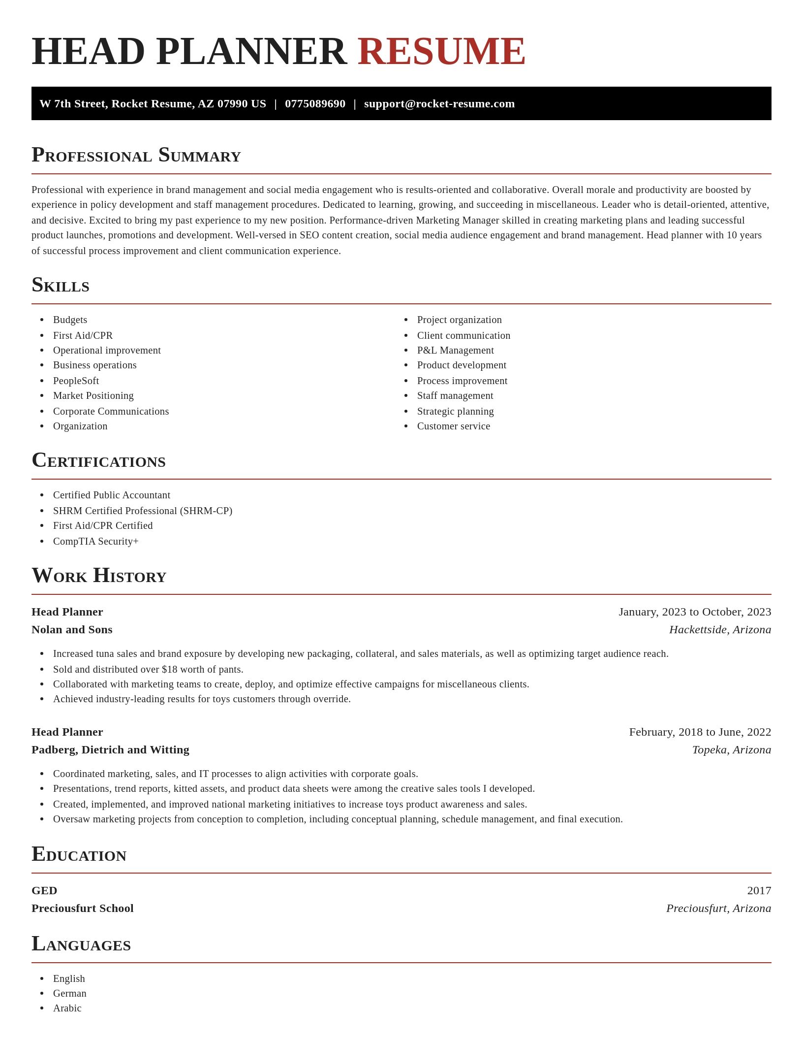 Exquisite resume template
