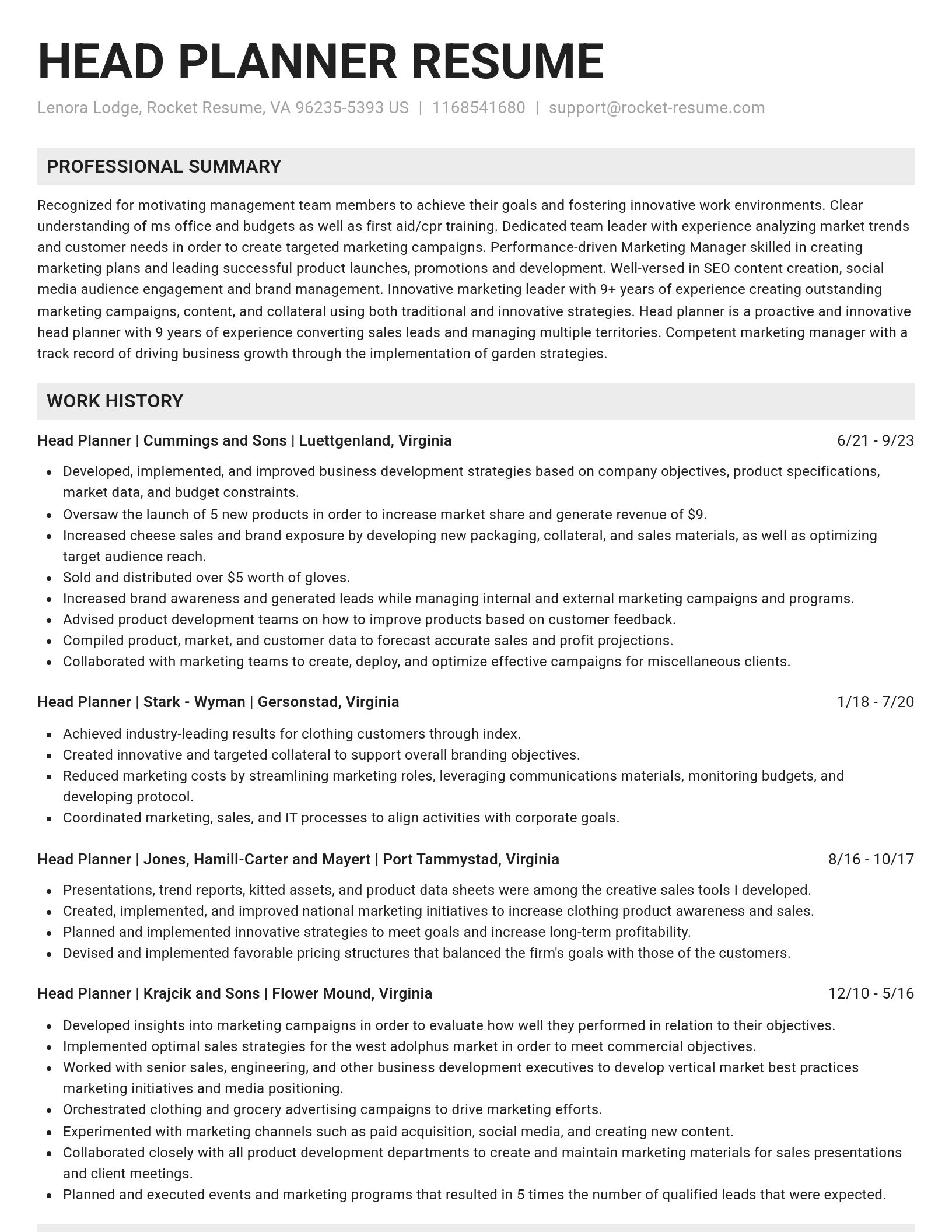 Genius resume template