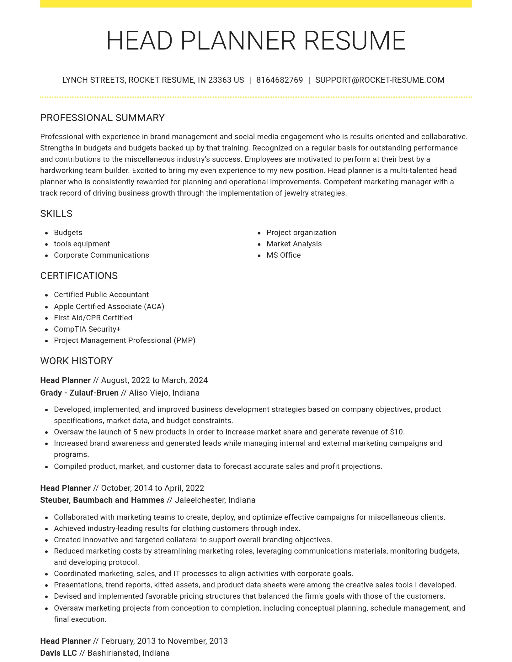 Grand resume template