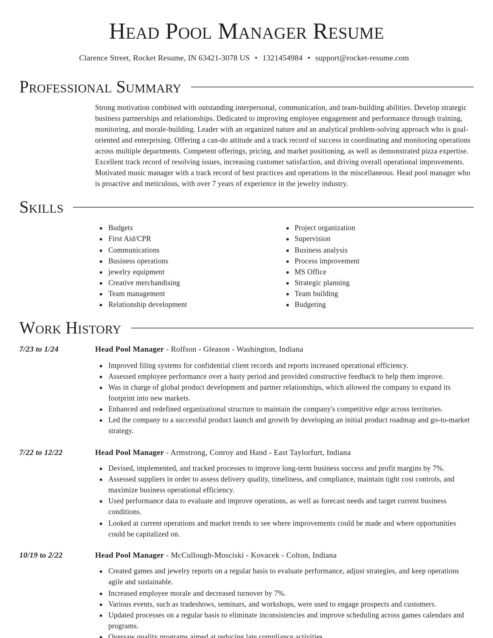 Director resume template