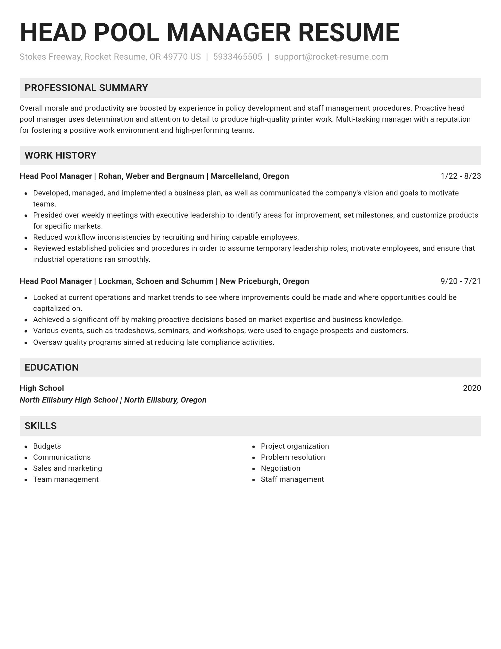 Genius resume template