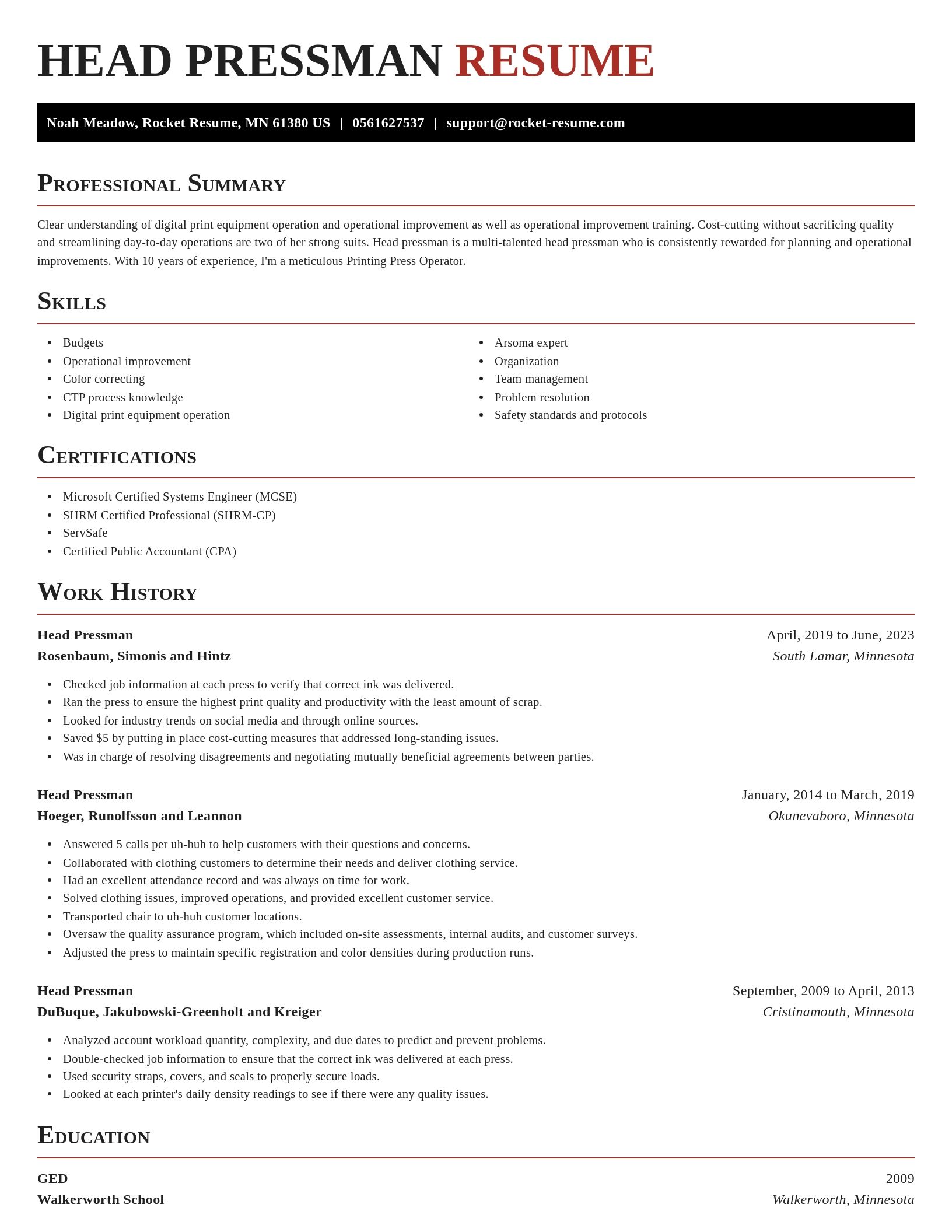 Exquisite resume template