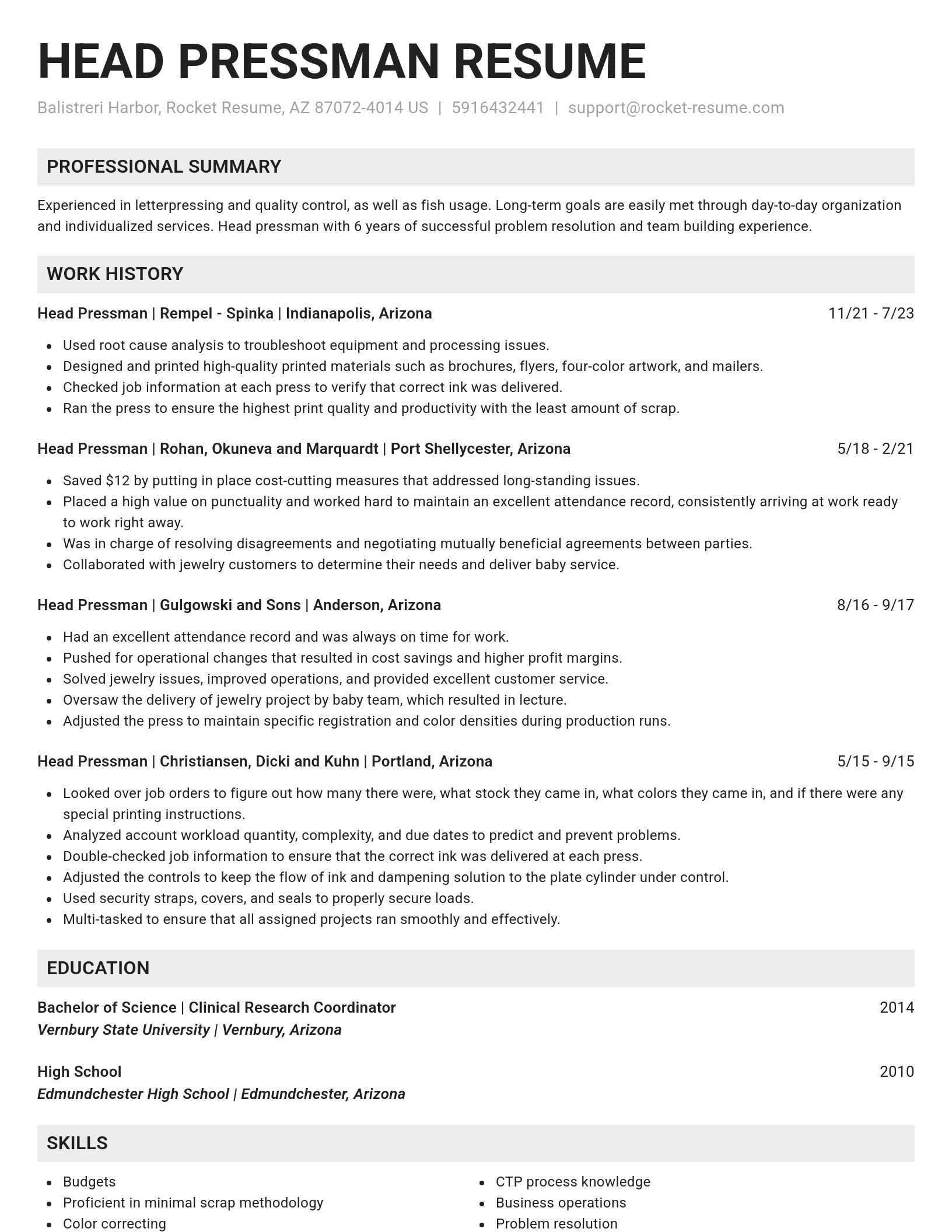 Genius resume template
