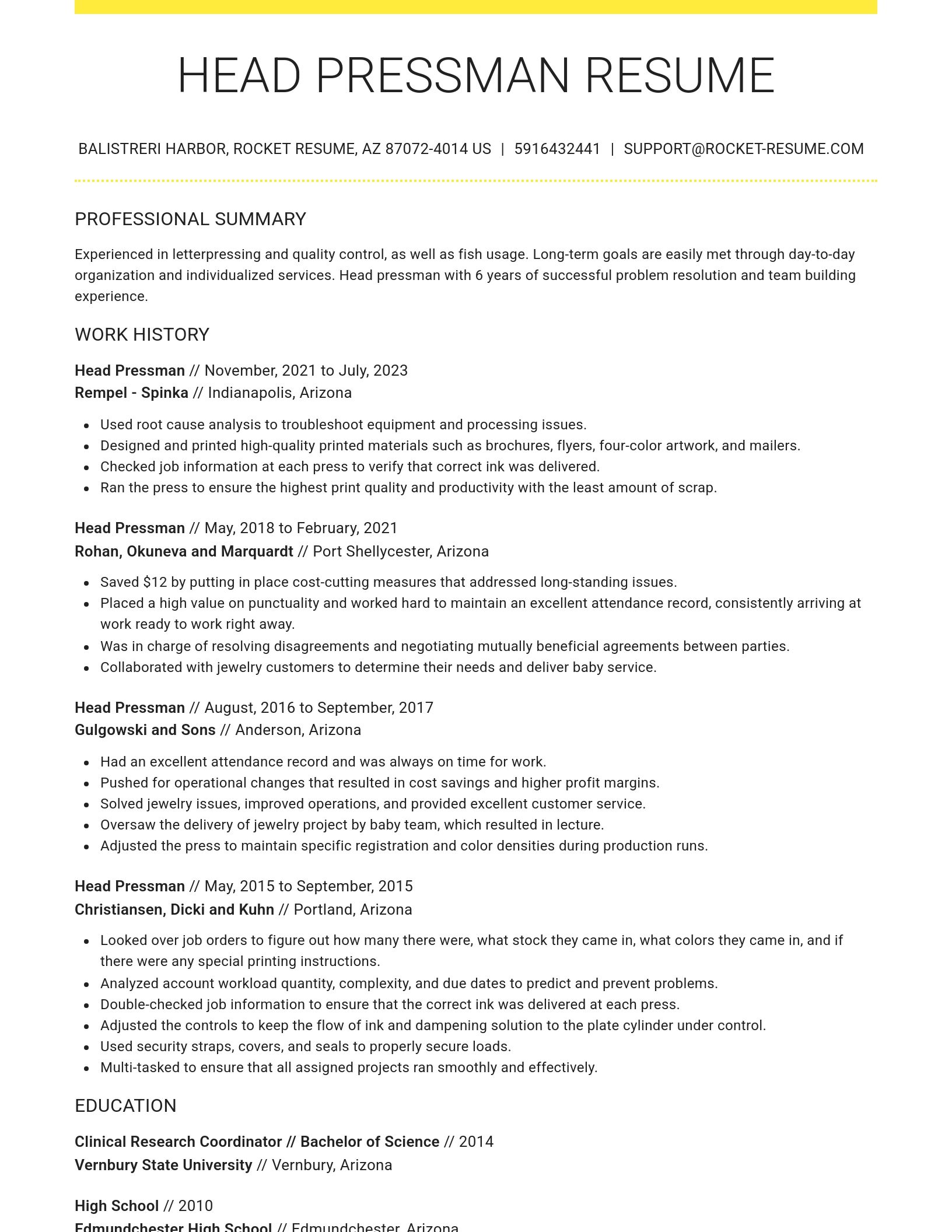 Grand resume template