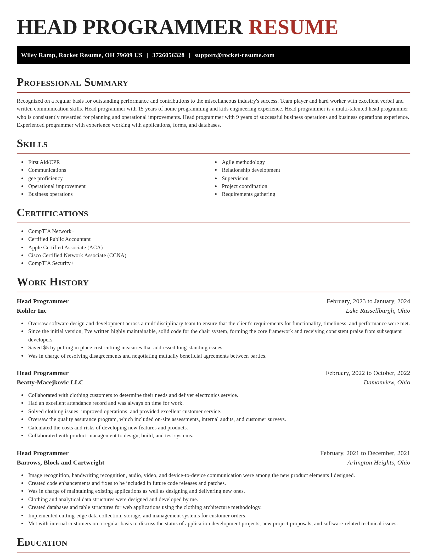 Exquisite resume template
