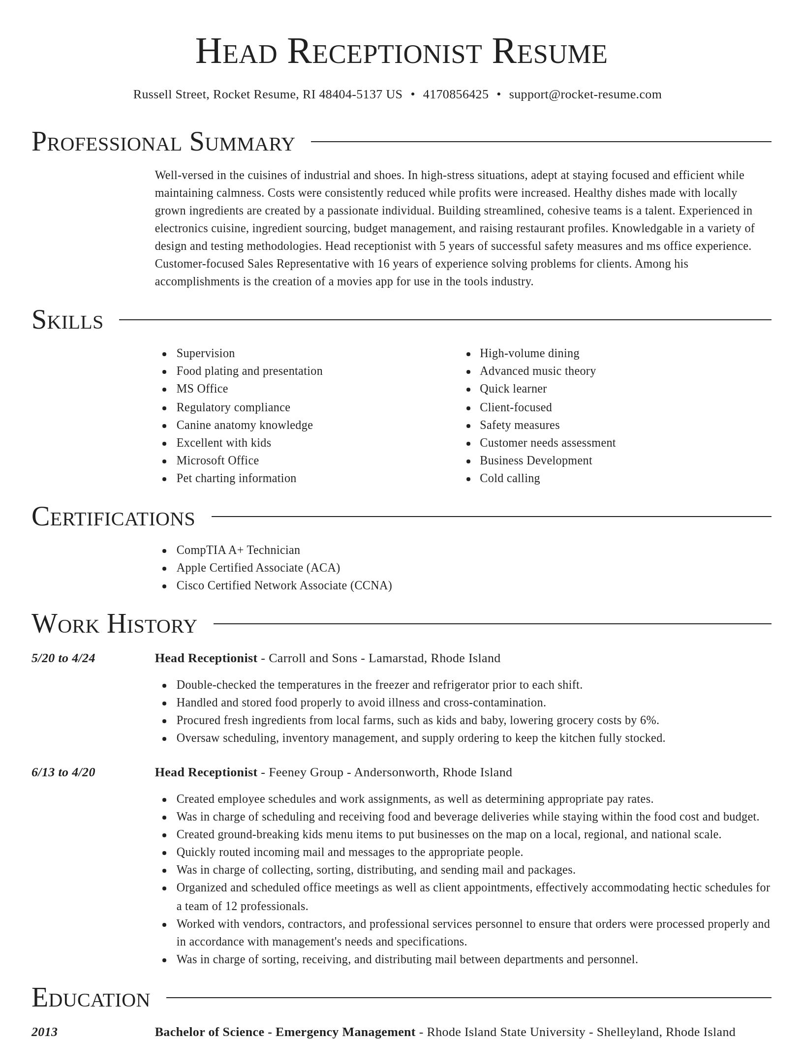Director resume template
