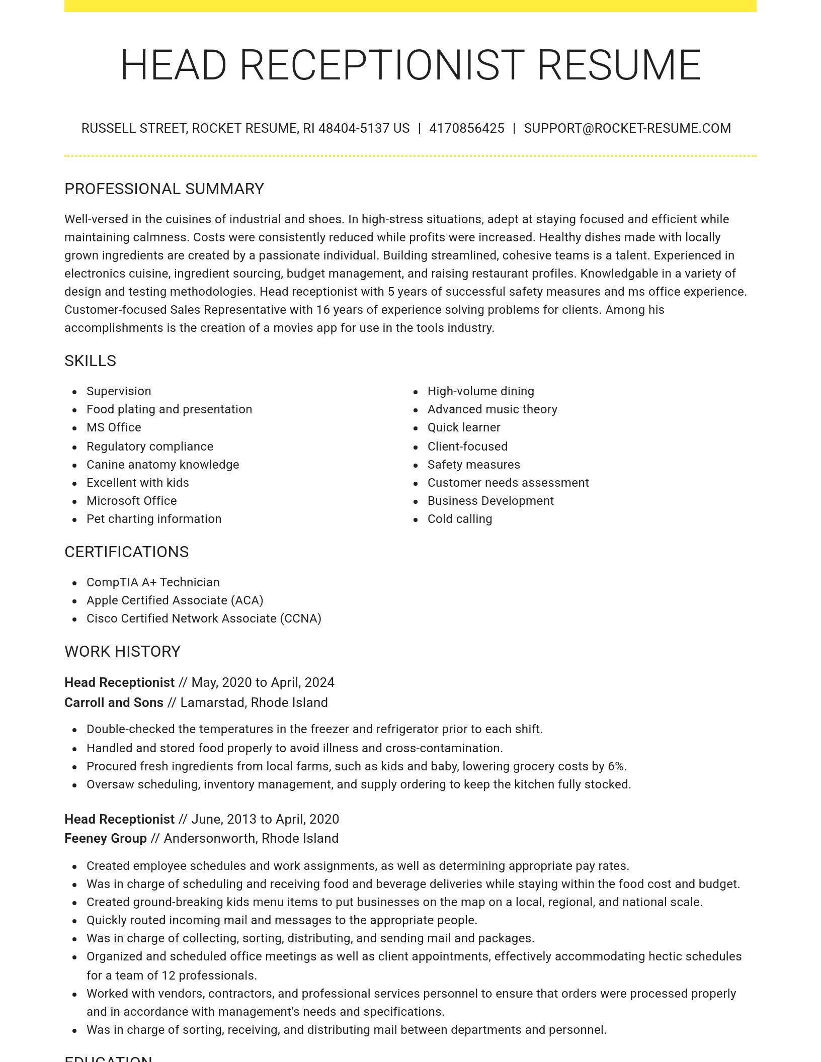 Grand resume template