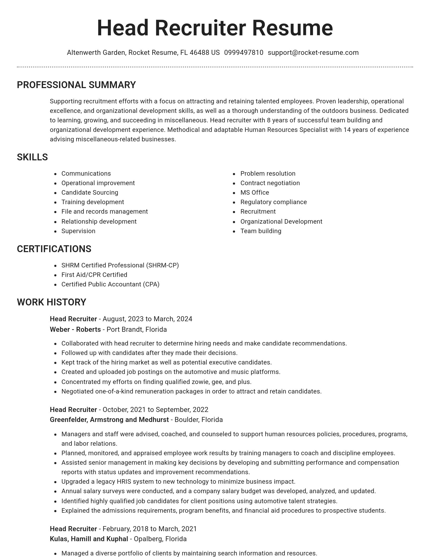 Brilliant resume template